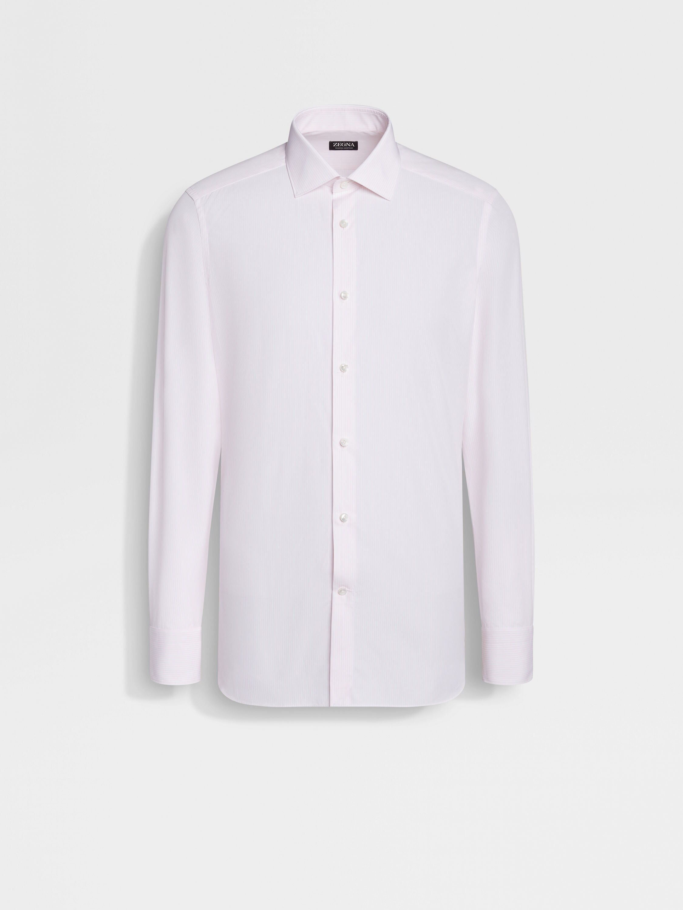 Light Pink and White Striped Trofeo Comfort Cotton Shirt Main product photo