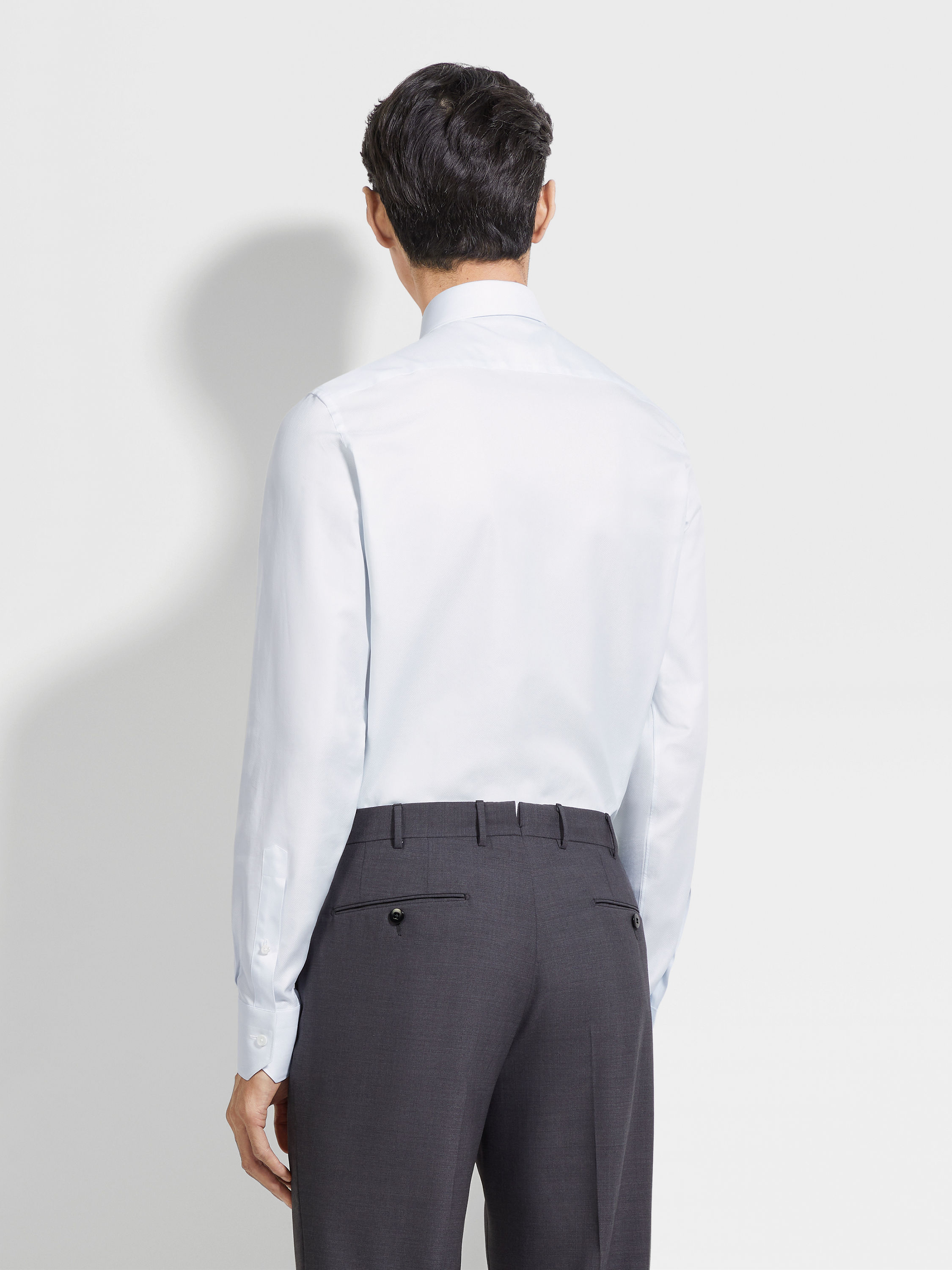 浅蓝色微型结构 Trecapi 棉质衬衫 产品细节图 #3