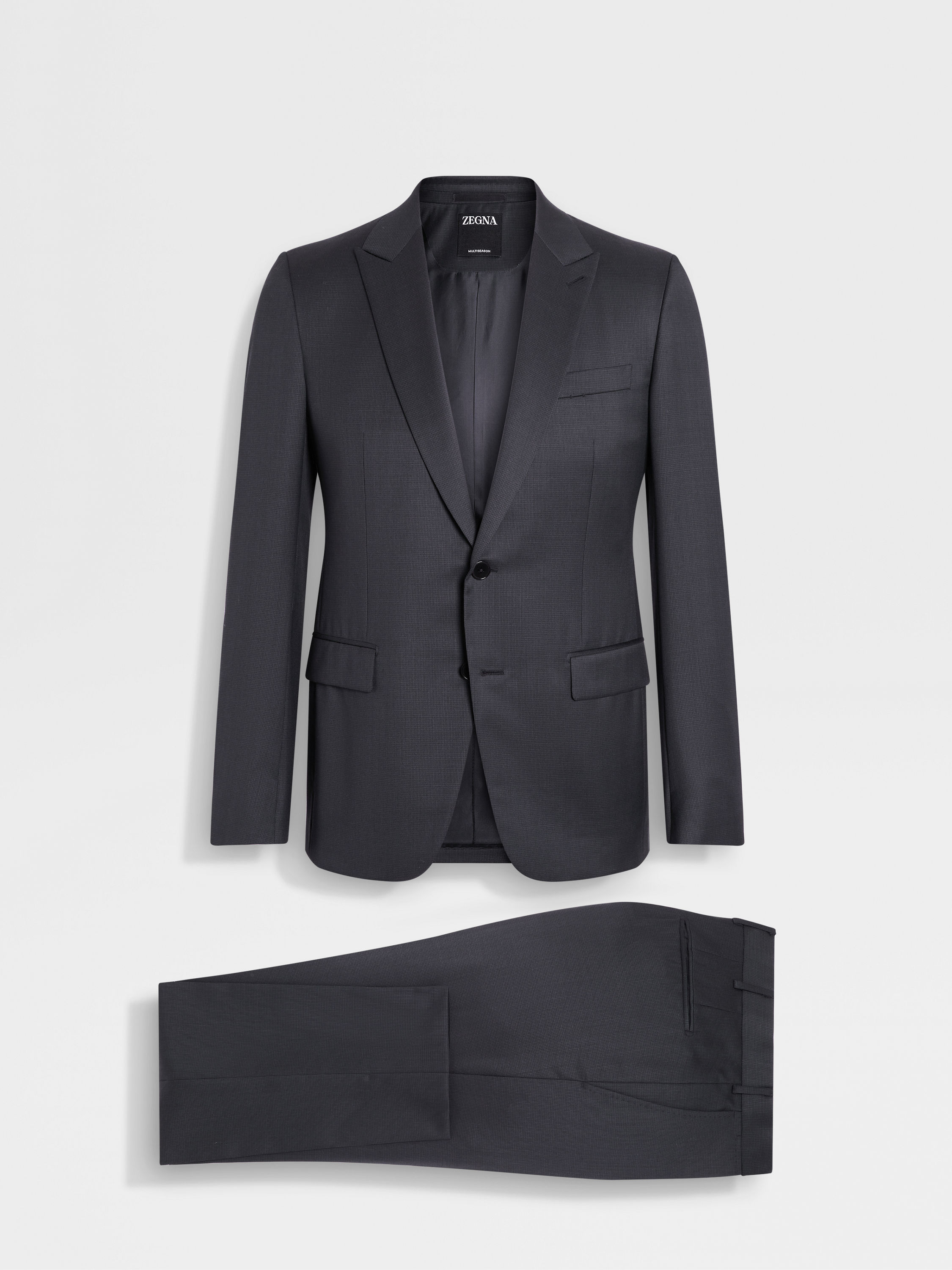 Dark Grey and Black Multiseason Wool Suit Product detail photo #1