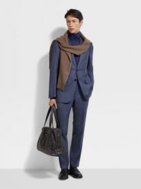 【リネン・シルク】ユニバーサルランゲージ　テーラード　Zegna　春夏　44 ジャケット／ノーカラー／フォーマル／ウォッシャブル／無地