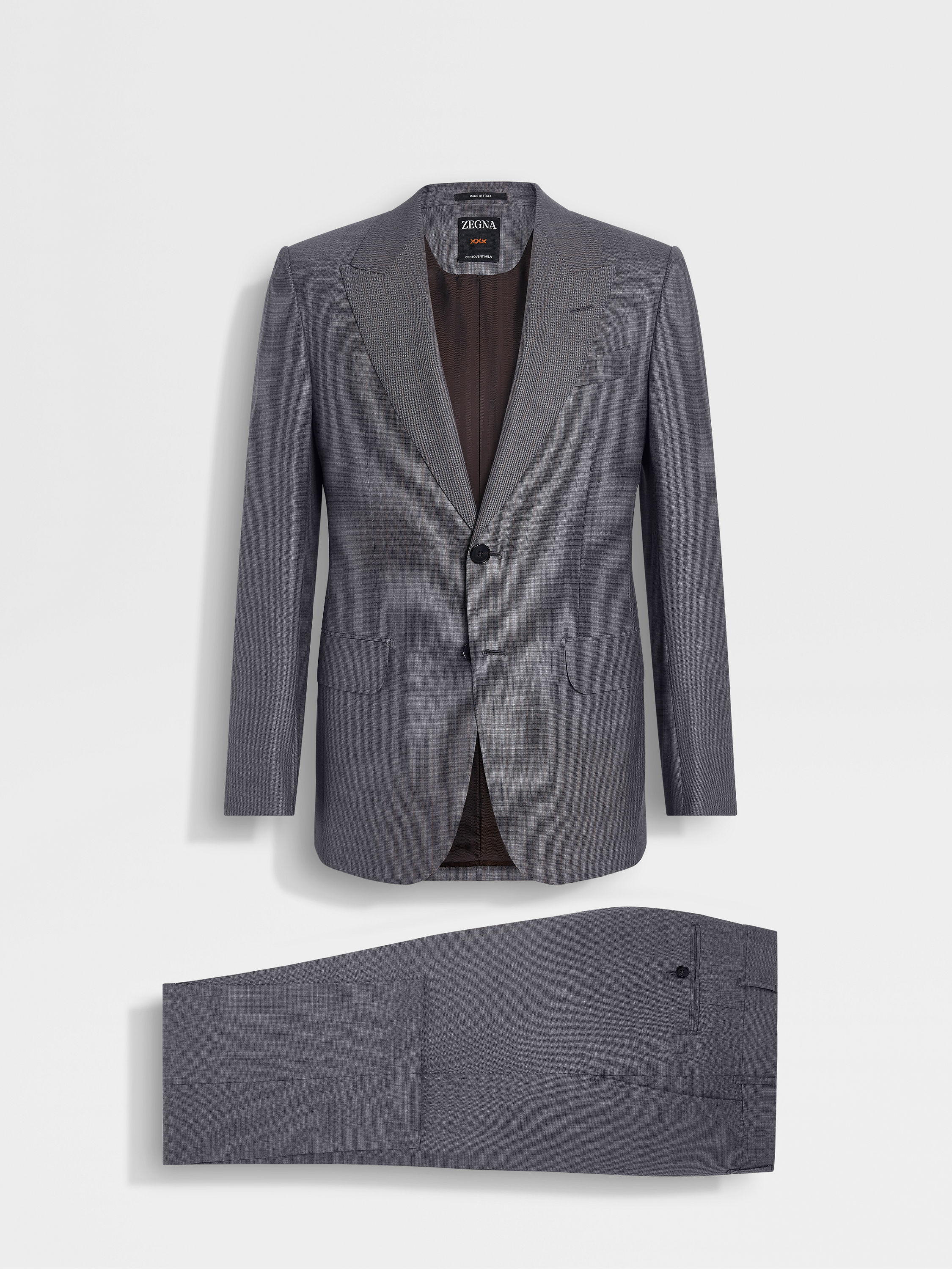 그레이/라이트 브라운 Centoventimila 울 수트 제품 상세 사진 #1