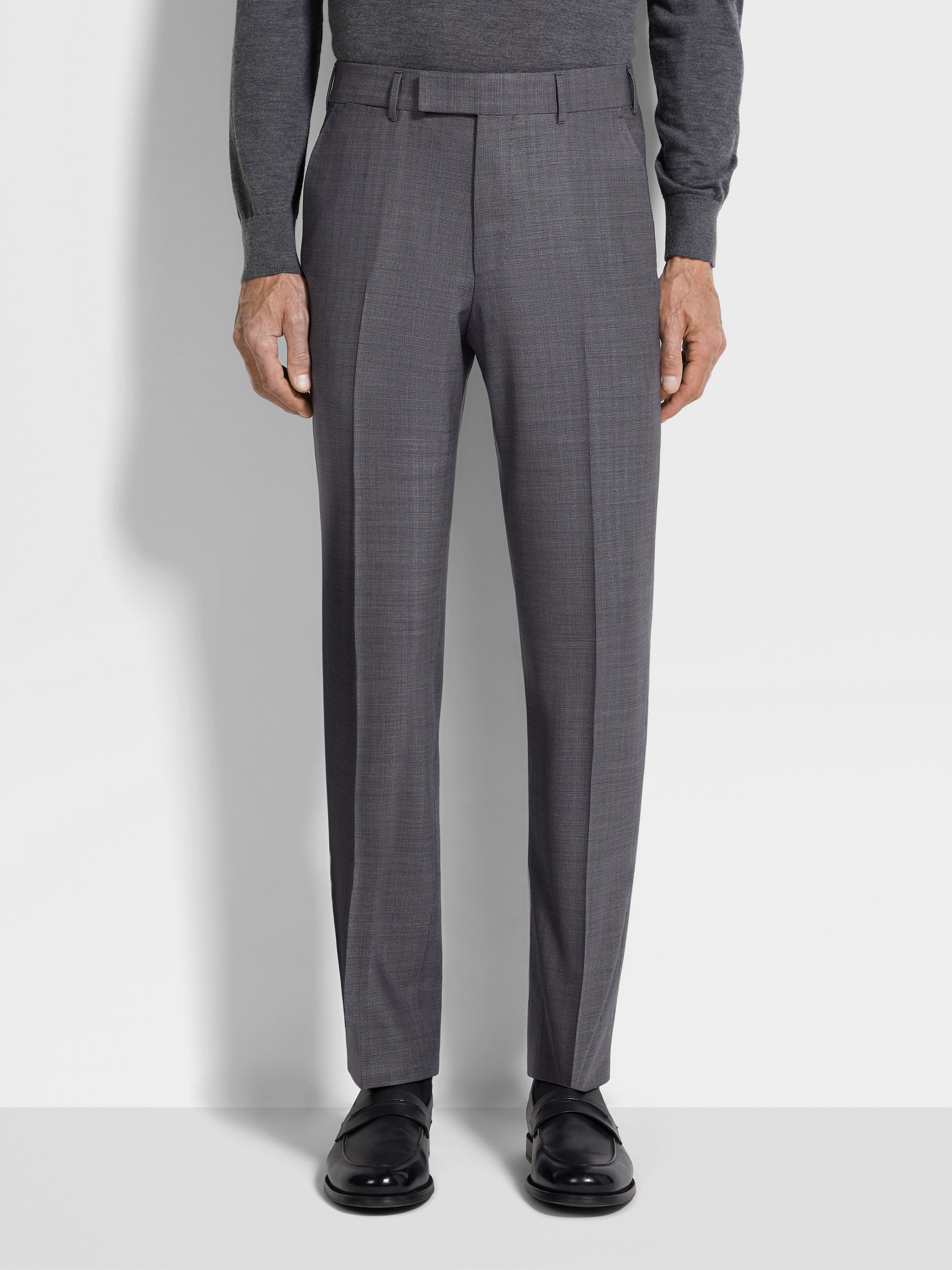 그레이/라이트 브라운 Centoventimila 울 수트 제품 상세 사진 #4