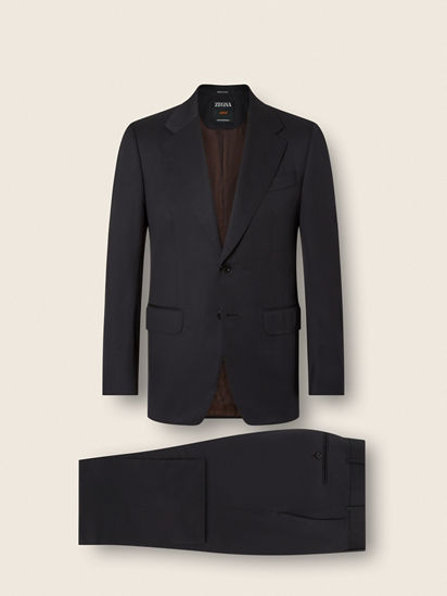 Black Centoventimila Wool Suit FW26 35613057 | Zegna US