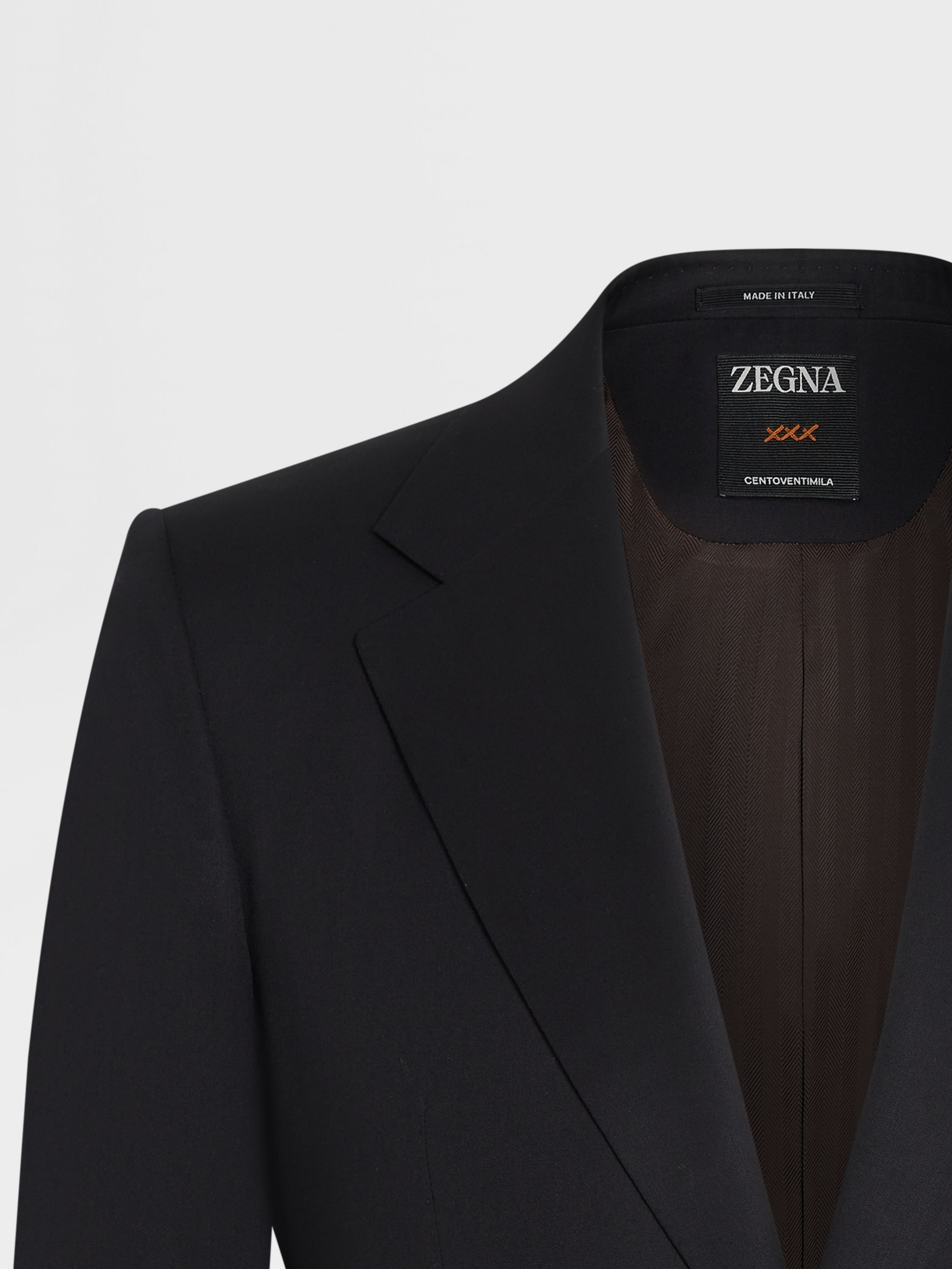 Black Centoventimila Wool Suit Product detail photo #2