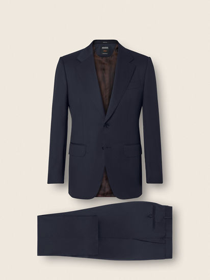 ネイビーブルー Centoventimila ウールスーツ FW26 35613096 | Zegna JP