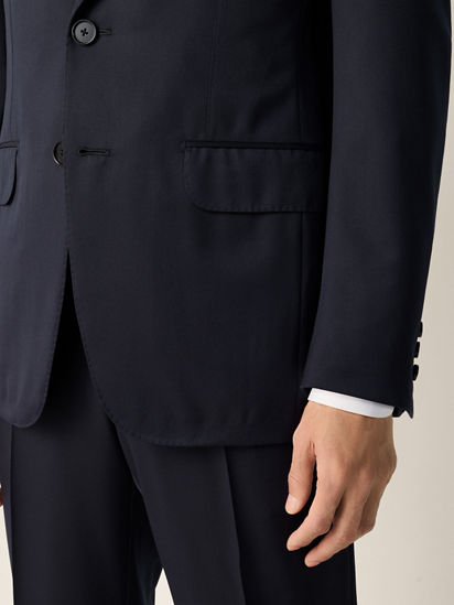 ネイビーブルー Centoventimila ウールスーツ FW26 35613096 | Zegna JP