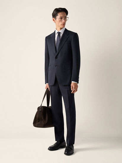 ネイビーブルー Centoventimila ウールスーツ FW26 35613096 | Zegna JP