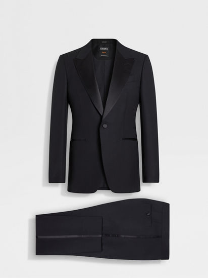 Black Centoventimila Wool and Mohair Tuxedo SS26 35649551 | Zegna US