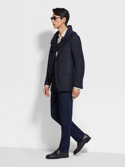 イ*ン様 USネイビーツアーウールジャケット Navy Blue 15milmil15 Wool Jacket SS26 35262637 | Zegna SK