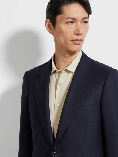 イ*ン様 USネイビーツアーウールジャケット Navy Blue 15milmil15 Wool Jacket SS26 35262637 | Zegna SK