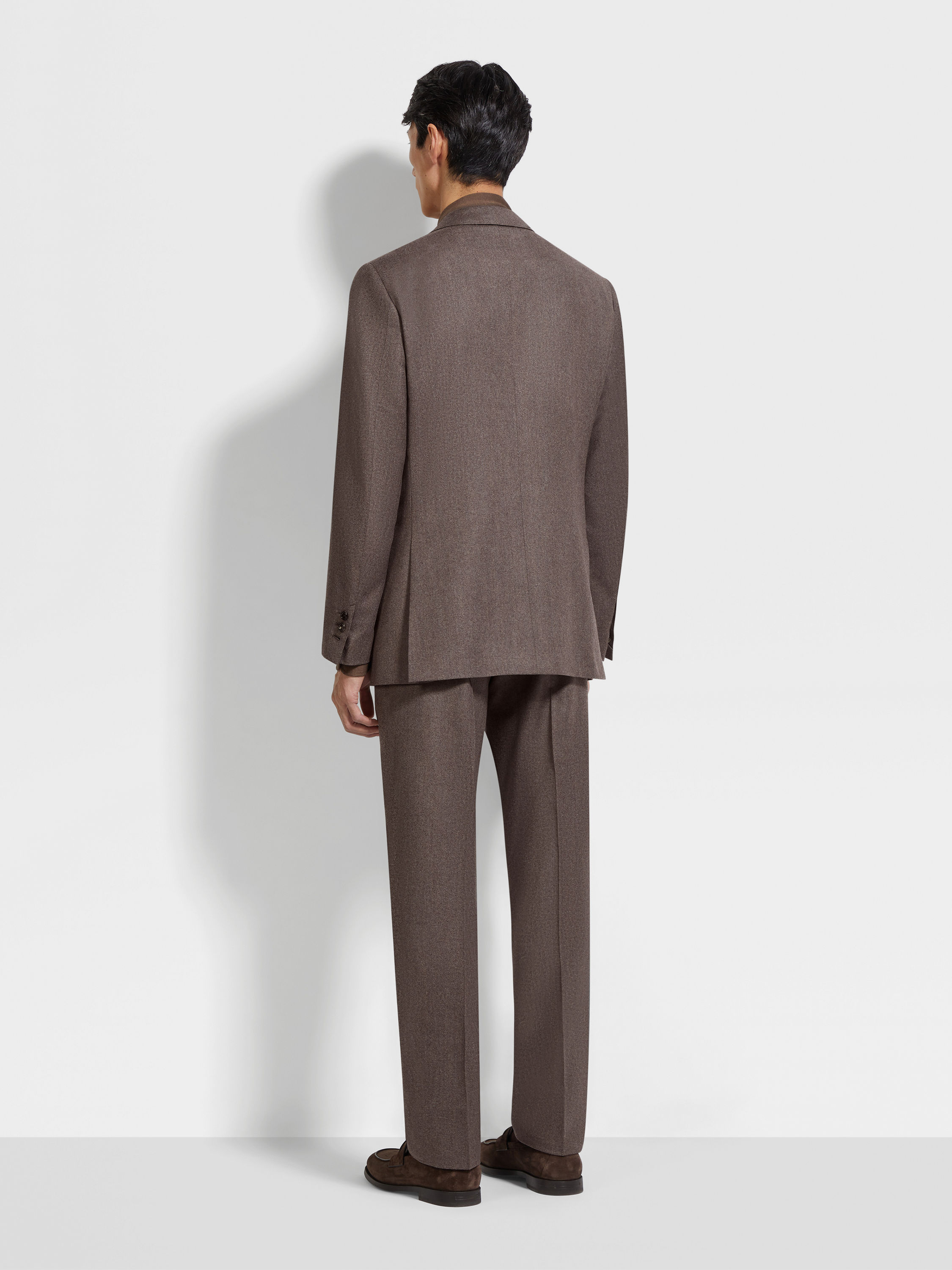 Light Brown Mélange Wool and Cashmere Suit Product detail photo #3