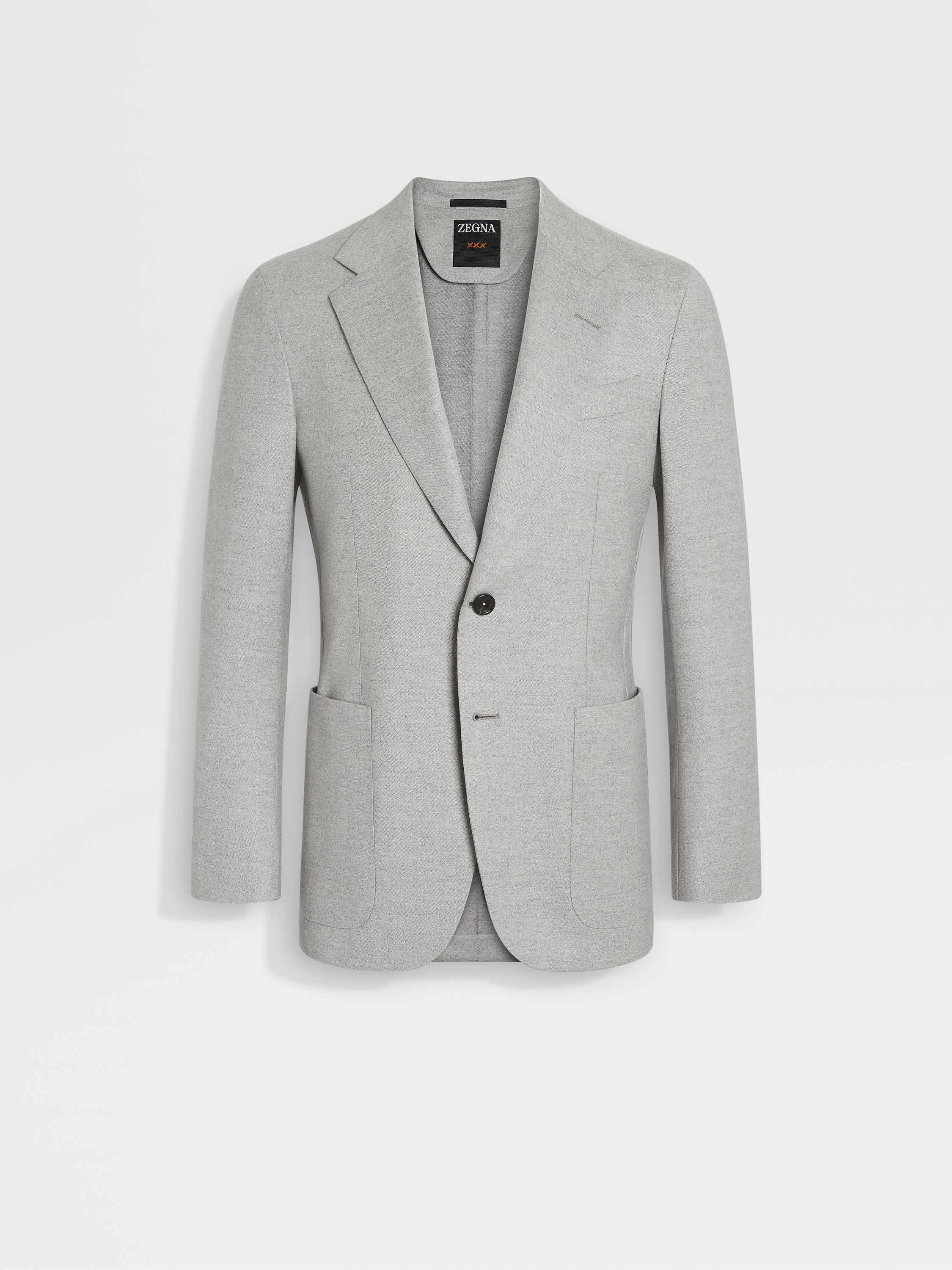 Light Grey Mélange Wool and Cashmere Jacket Main product photo