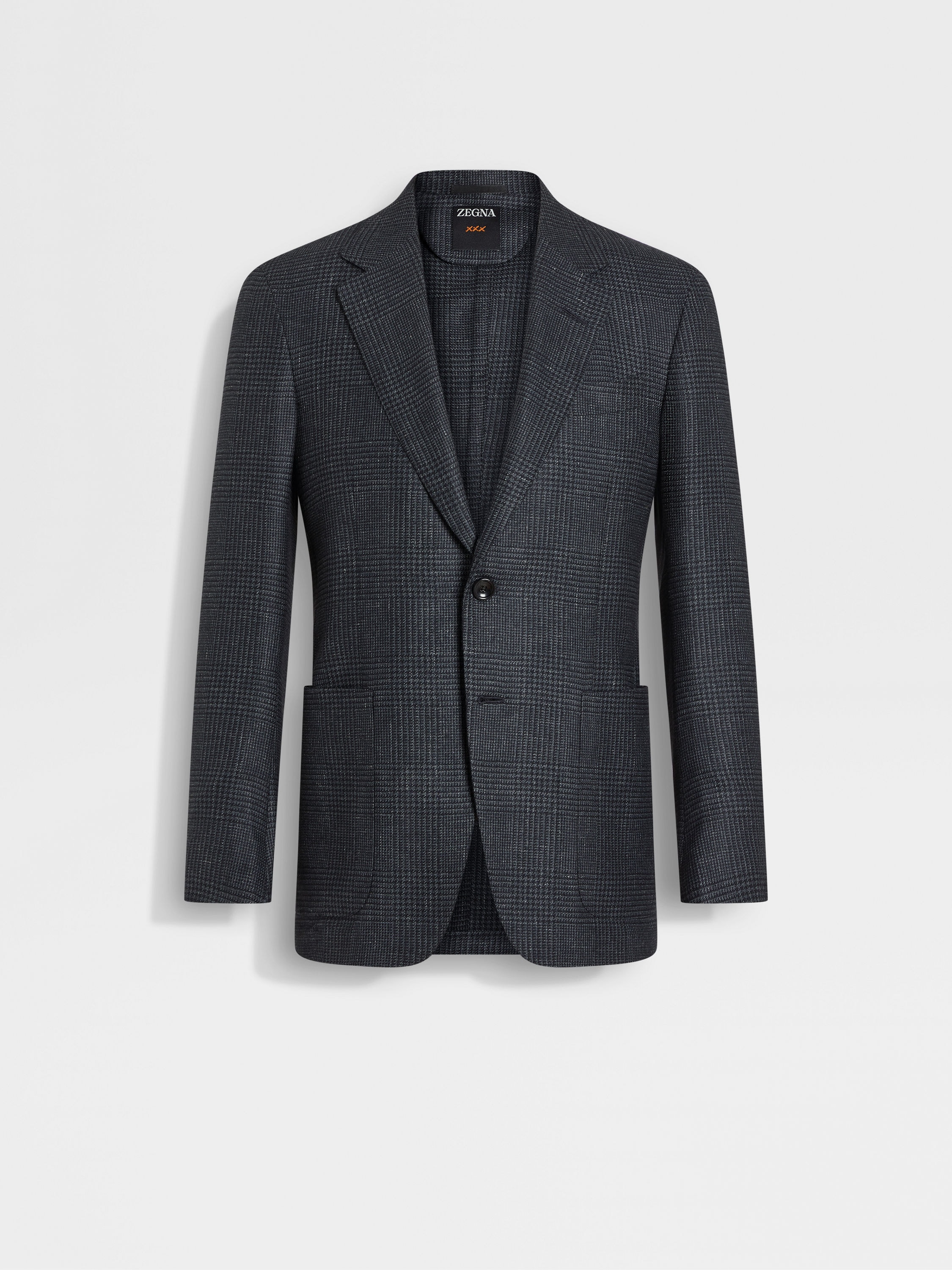 Grey and Black Silk Cashmere and Linen Jacket Main product photo