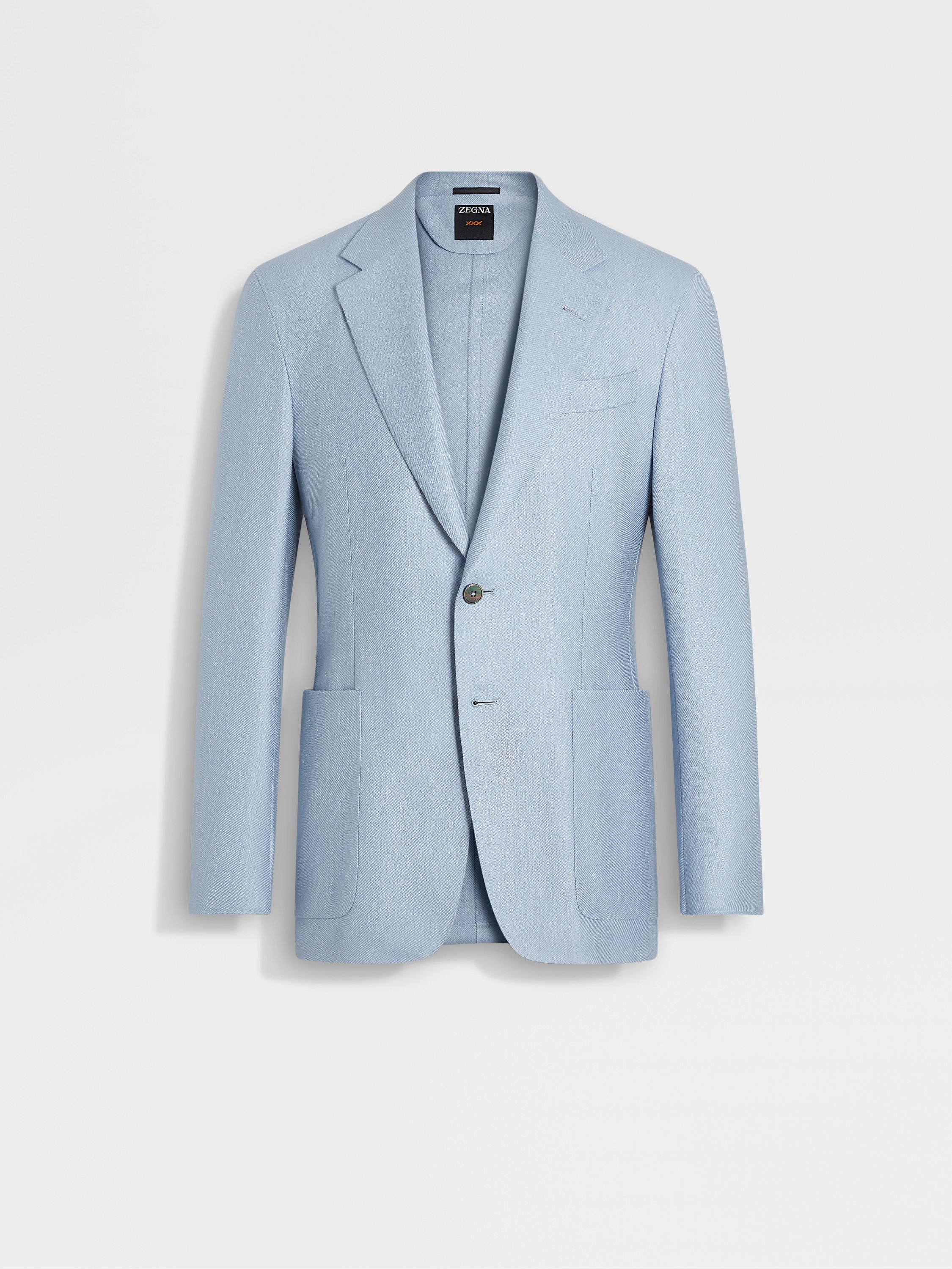 Light Blue Silk Cashmere and Linen Jacket Main product photo