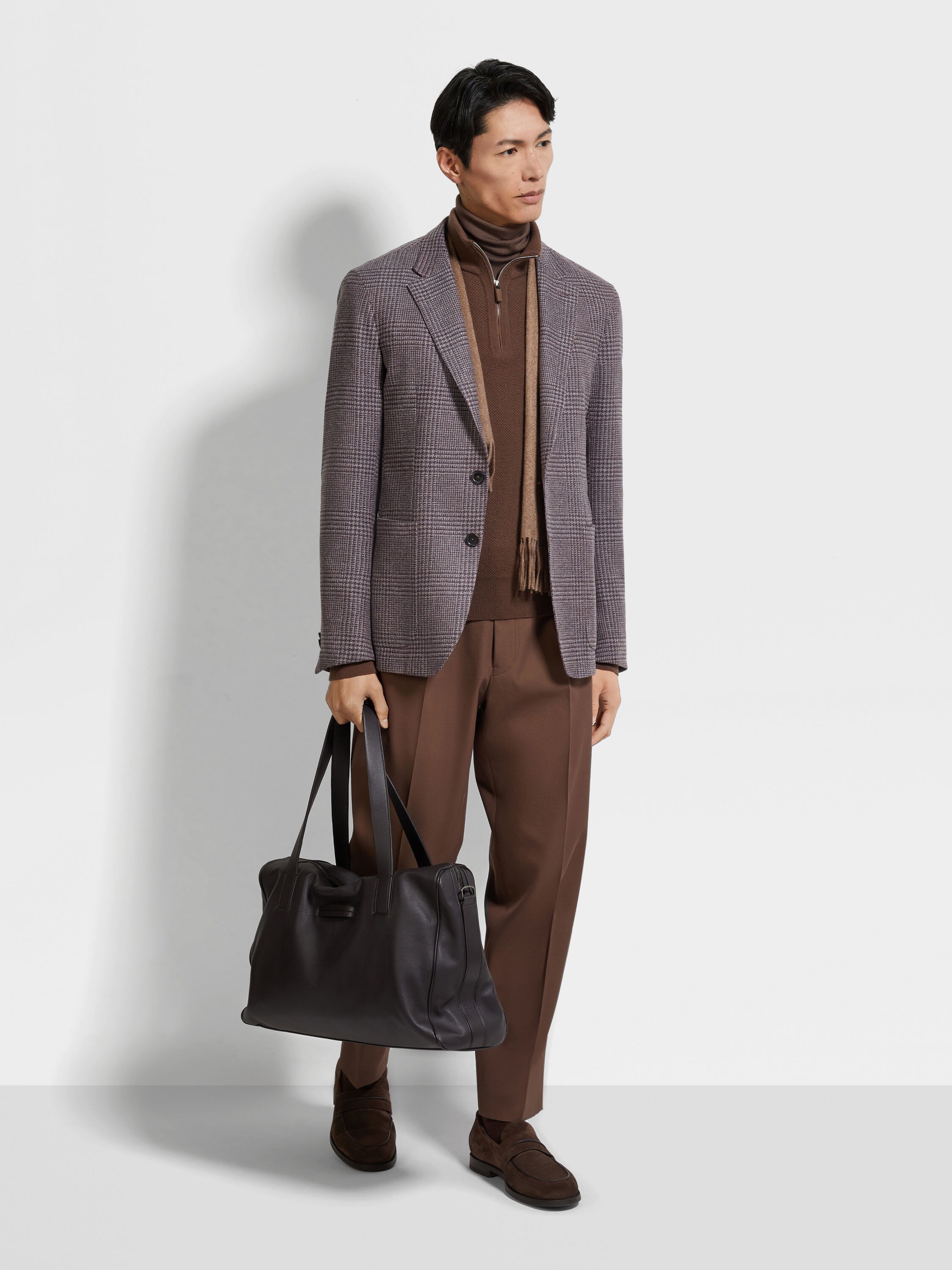 グレー&ピンク Trofeo Cashmereジャケット 製品詳細写真 #1