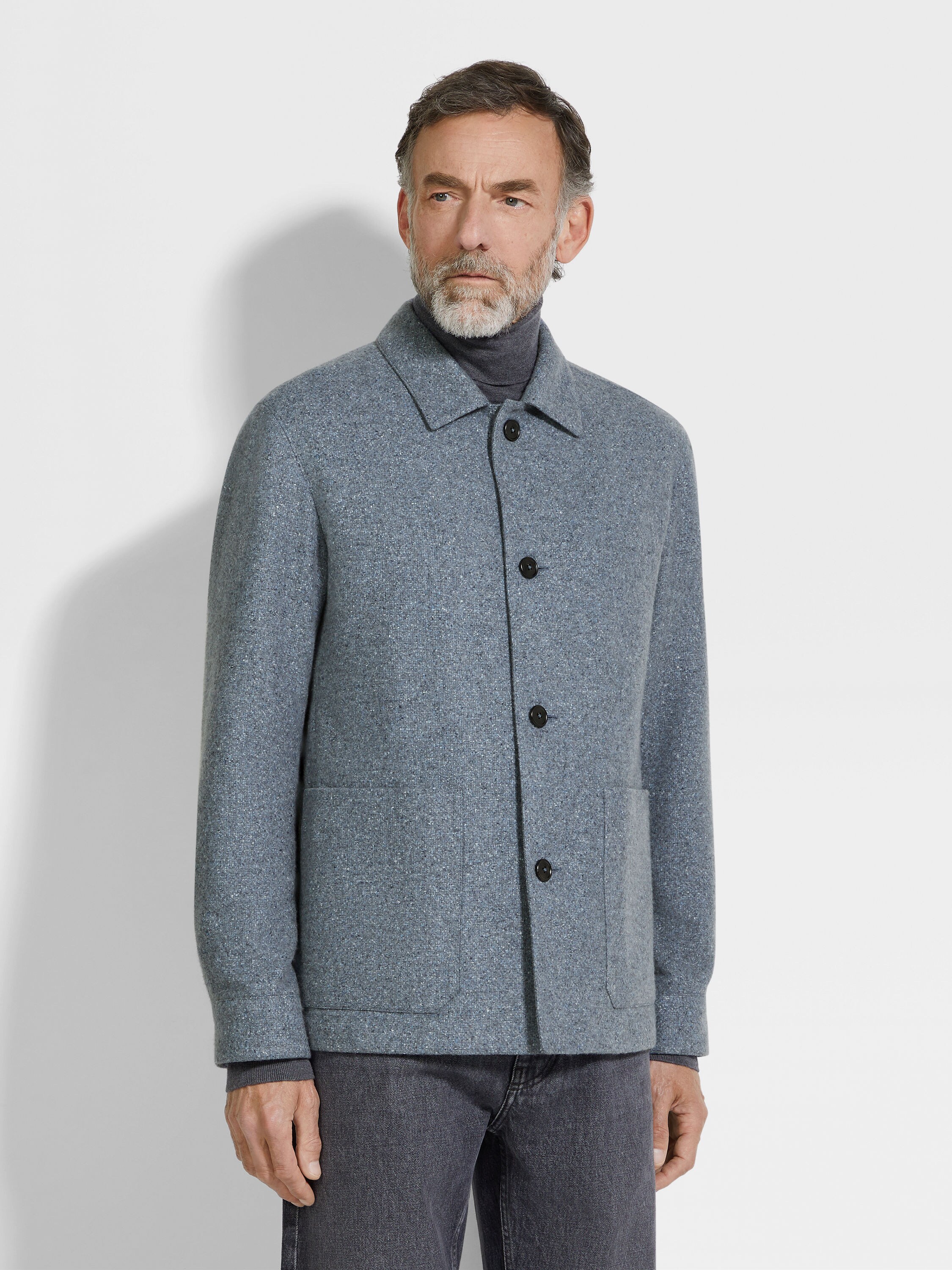 Cashmere and Silk Alpe Chore Jacket Product detail photo #3