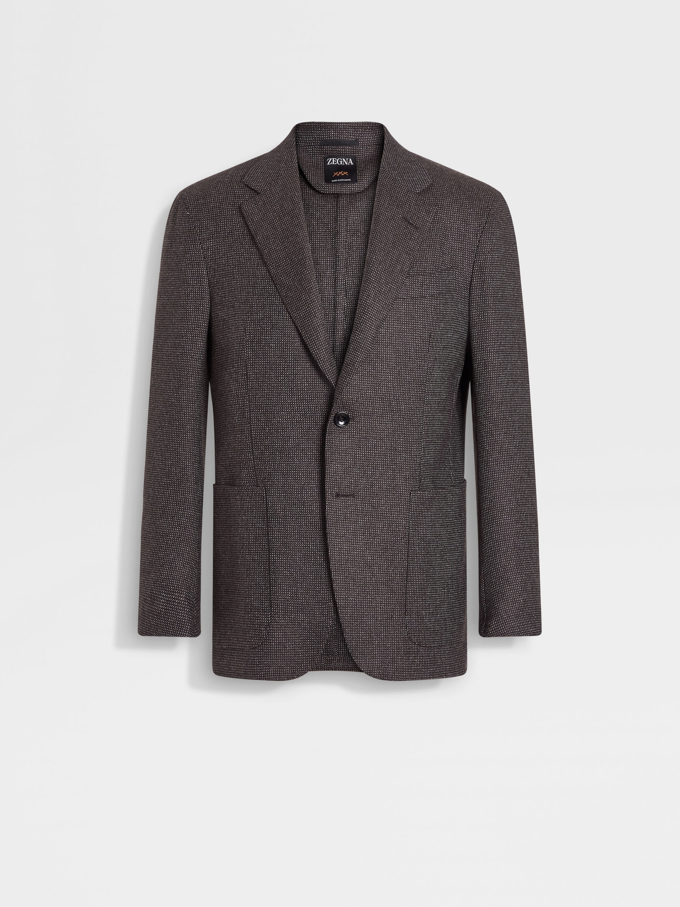 Brown and Grey Oasi Cashmere Jacket Main product photo