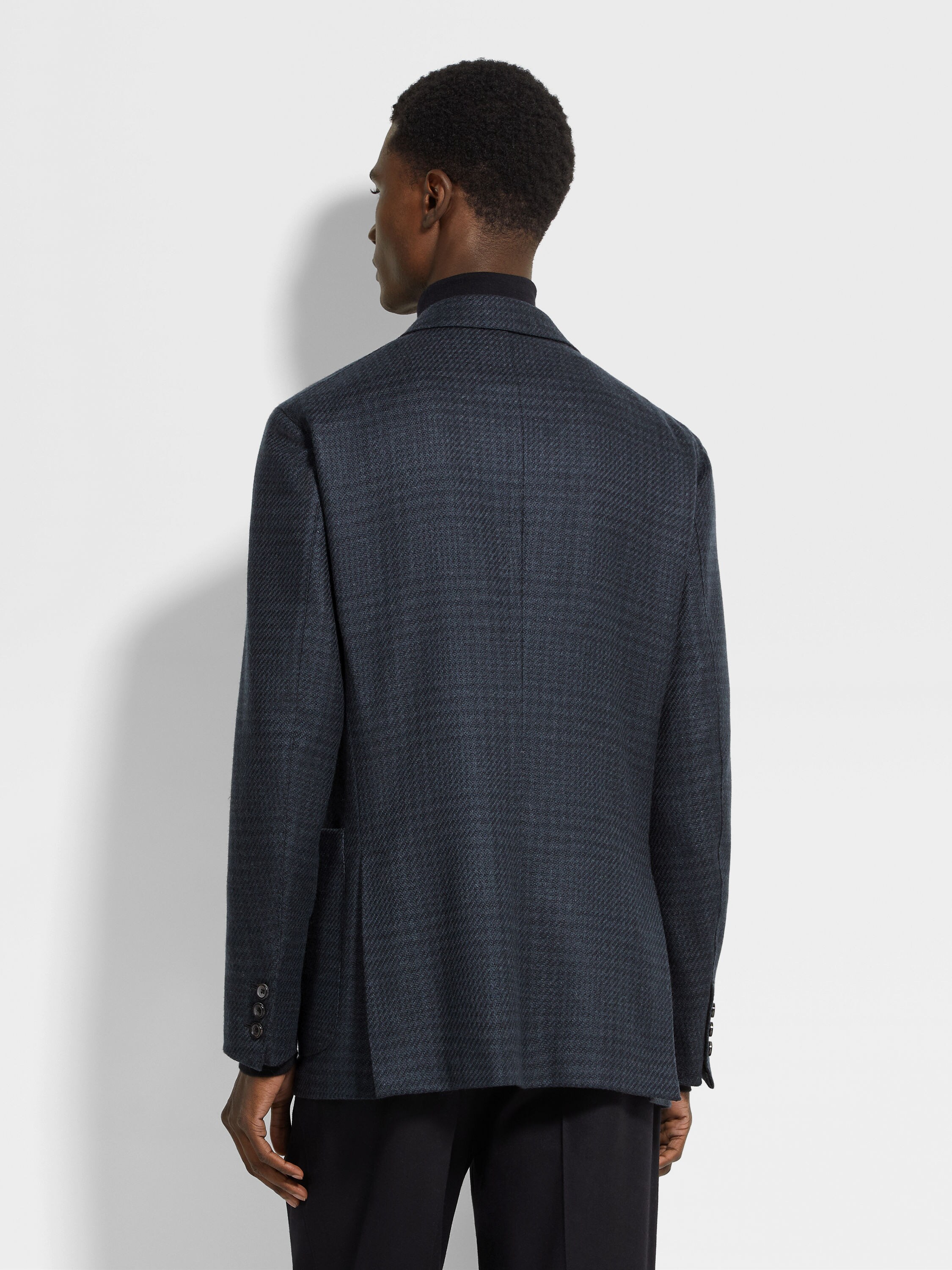 Dark Green Oasi Cashmere Jacket Product detail photo #4