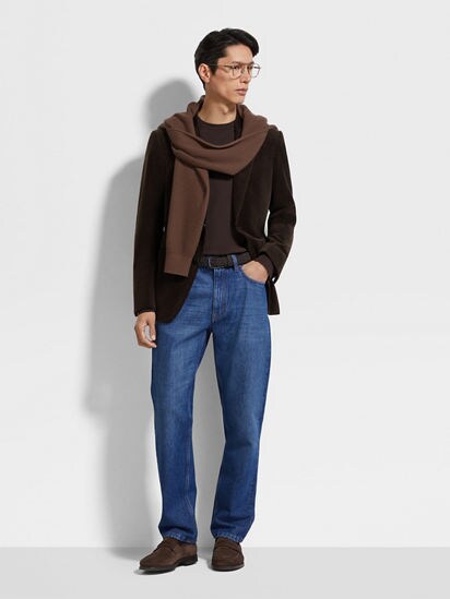 Dark Brown Cashco Jacket FW25 35606622 | Zegna US