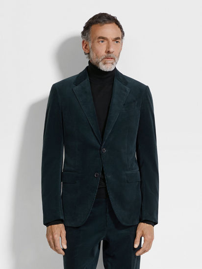 Dark Green Cashco Jacket FW25 35606624 | Zegna AT
