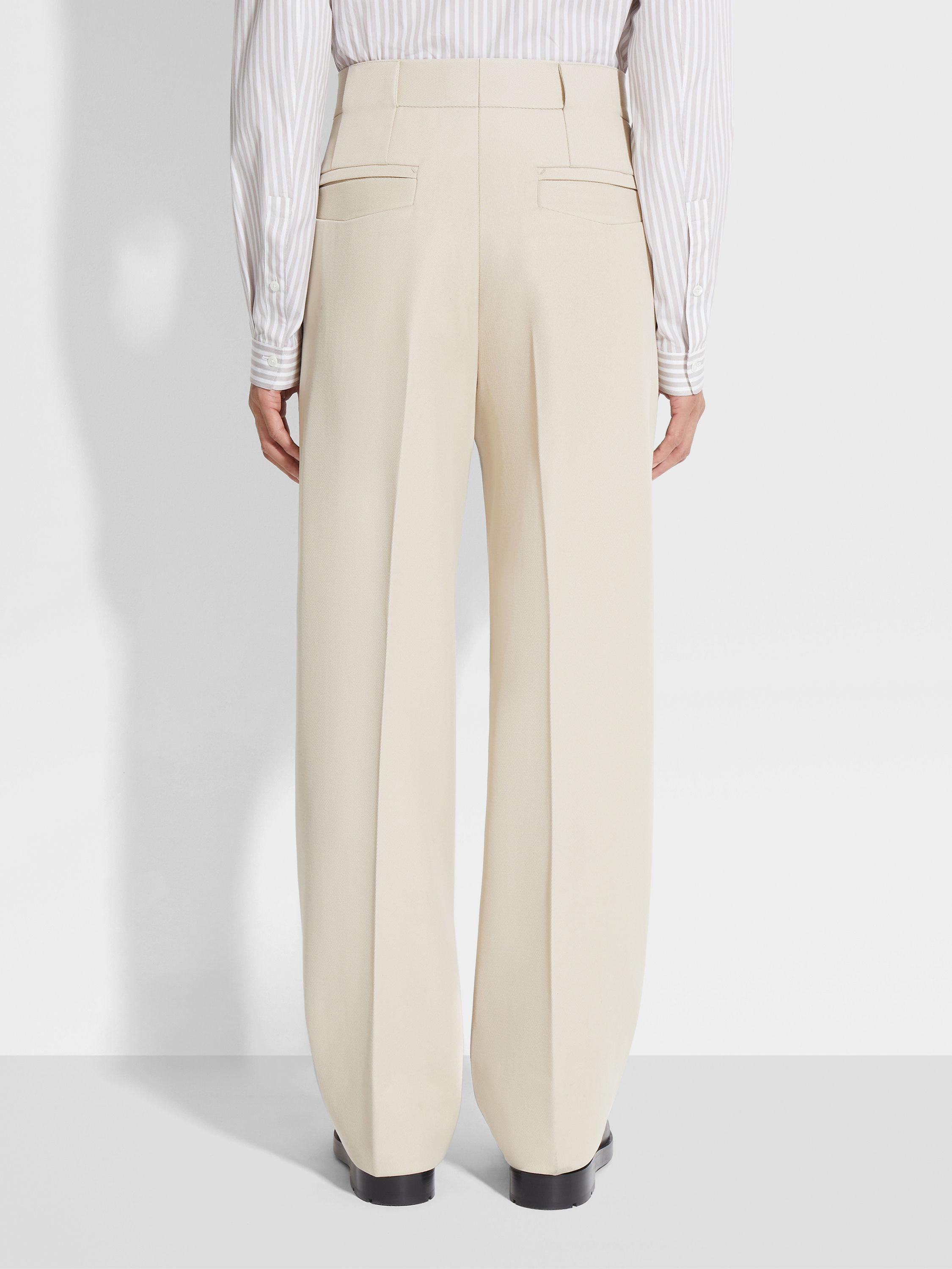 Light Beige Wool Pants Product detail photo #5