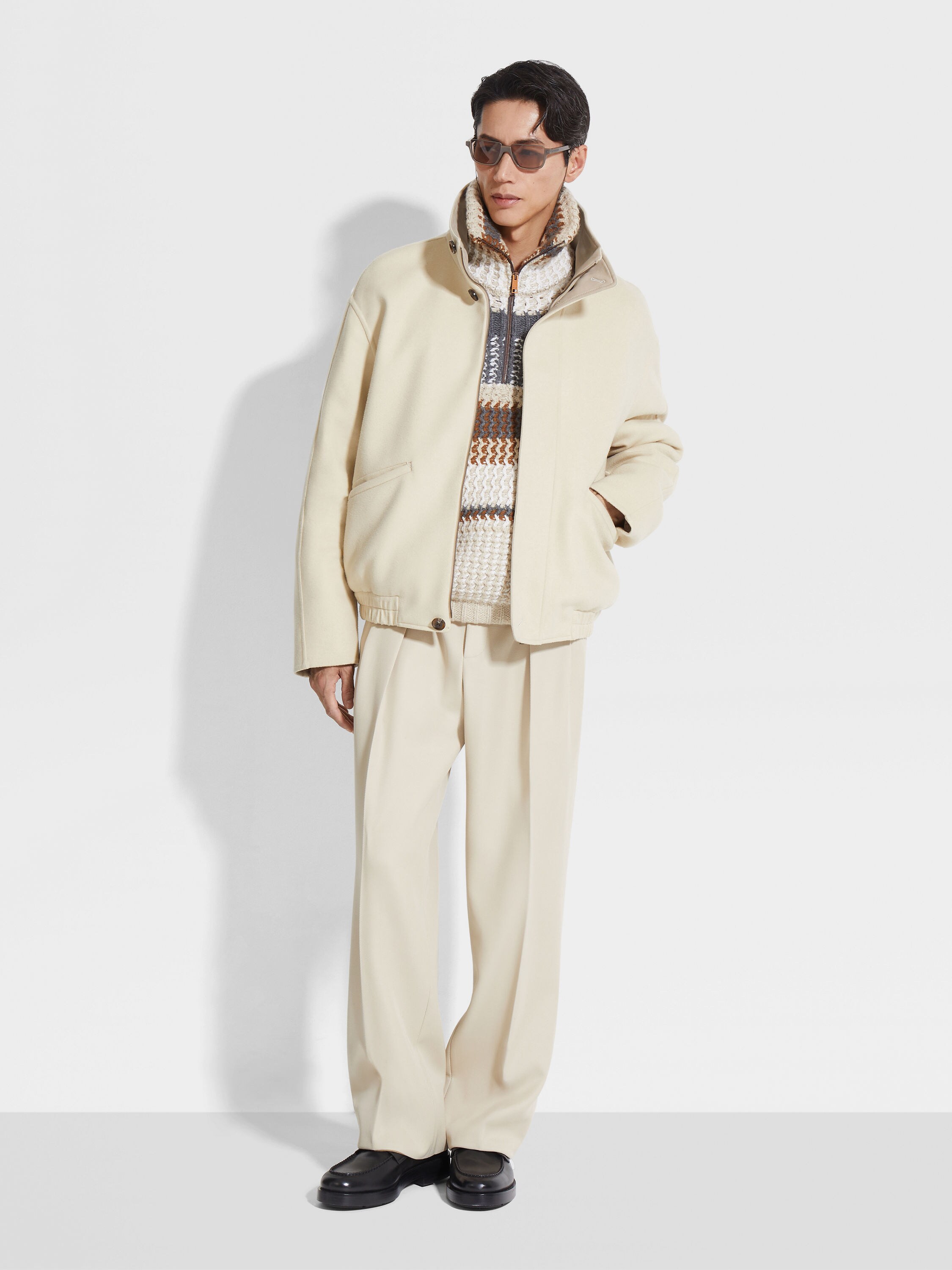 Light Beige Wool Pants Product detail photo #2