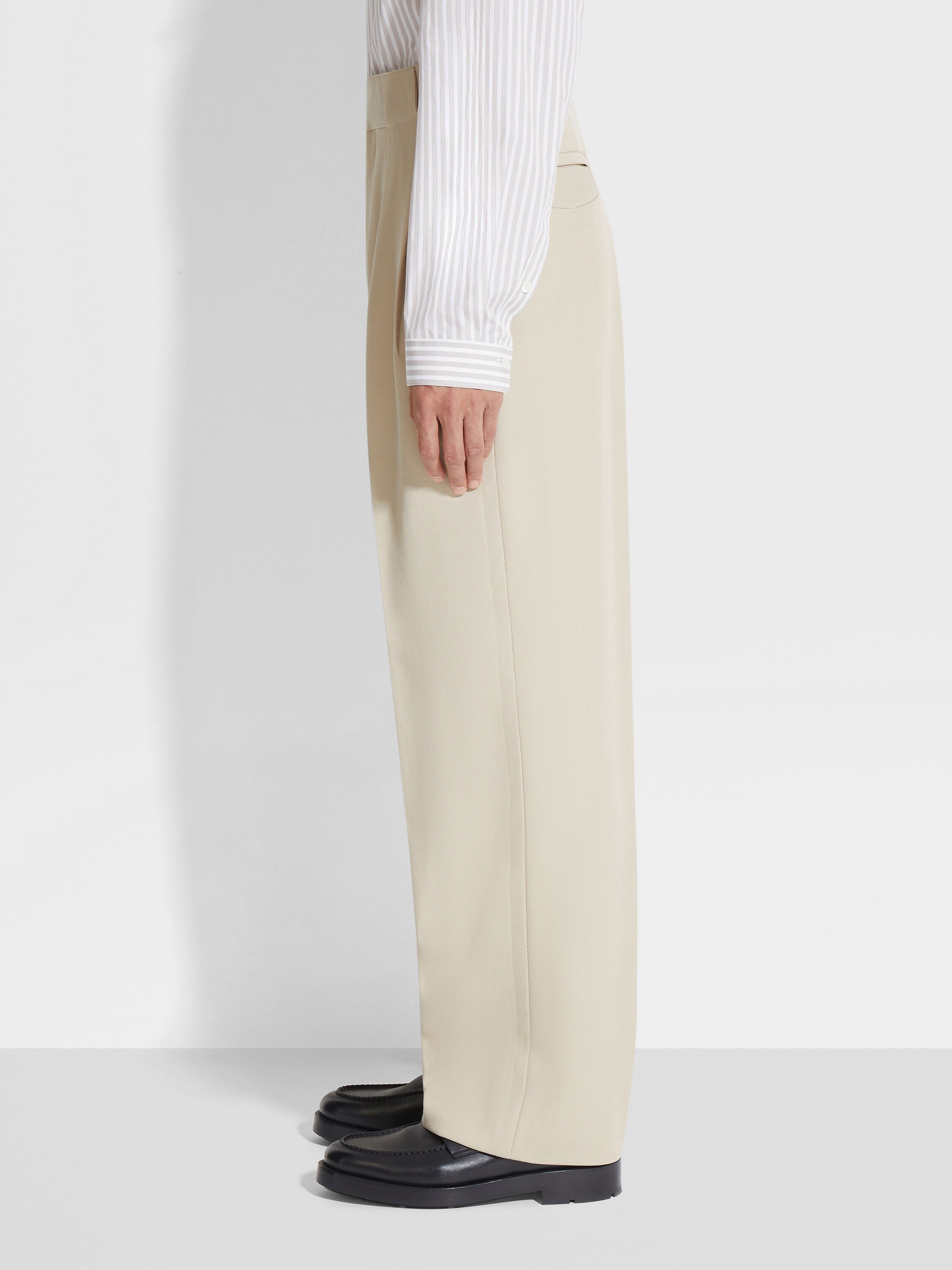 Light Beige Wool Pants Product detail photo #3