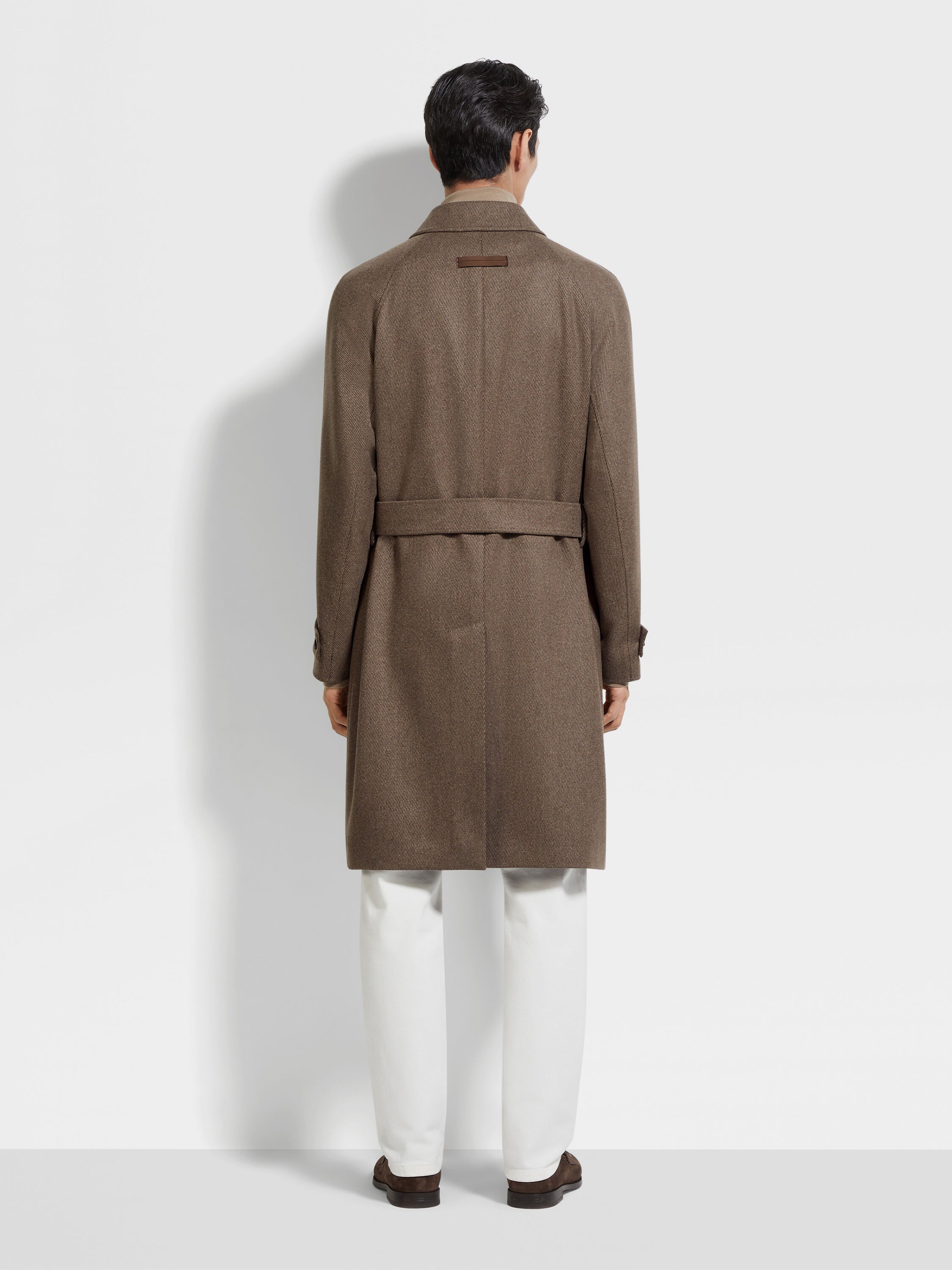 Taupe Oasi Cashmere Overcoat Product detail photo #4