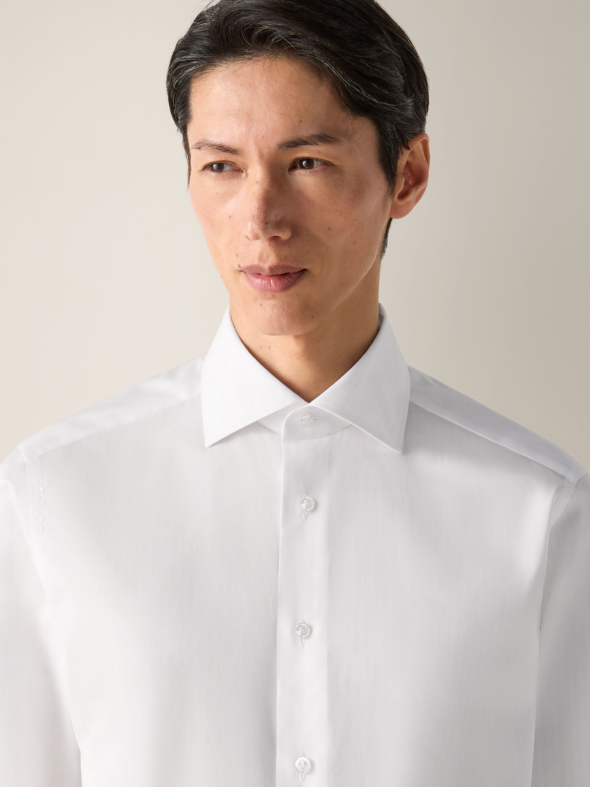 Light Pink and White Striped 300 Cotton Shirt Product detail photo #1