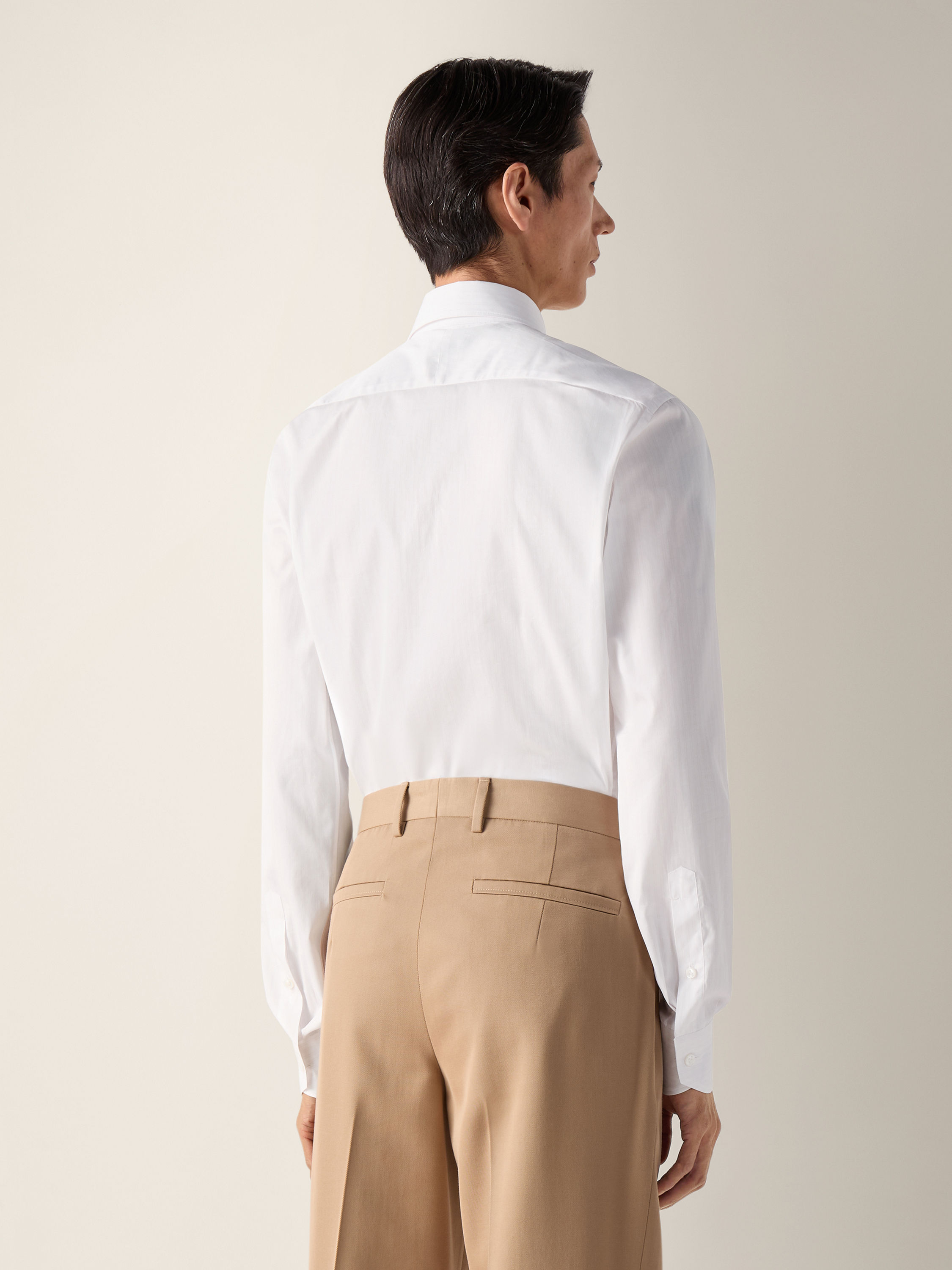 Light Pink and White Striped 300 Cotton Shirt Product detail photo #3