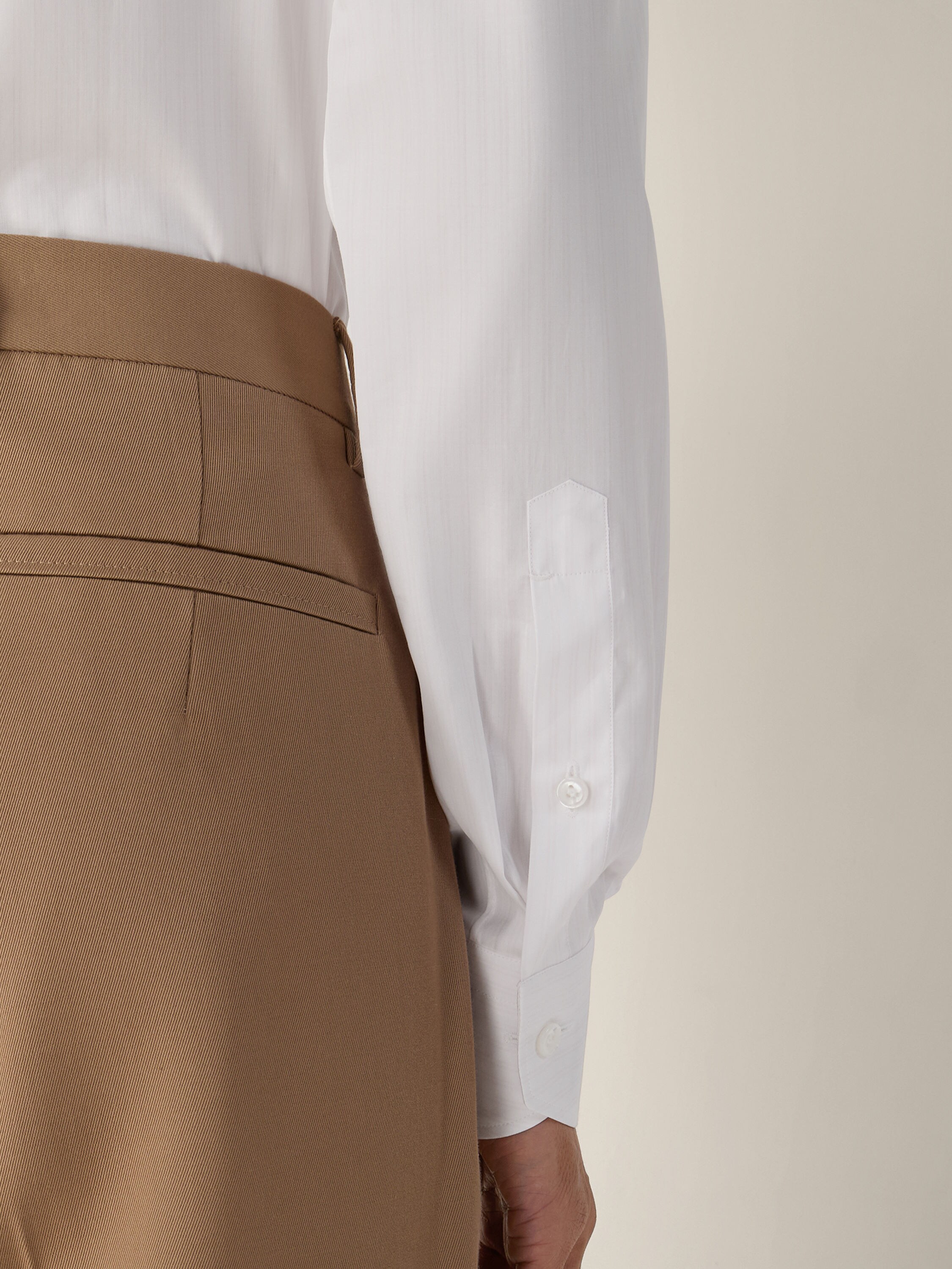 Light Pink and White Striped 300 Cotton Shirt Product detail photo #4