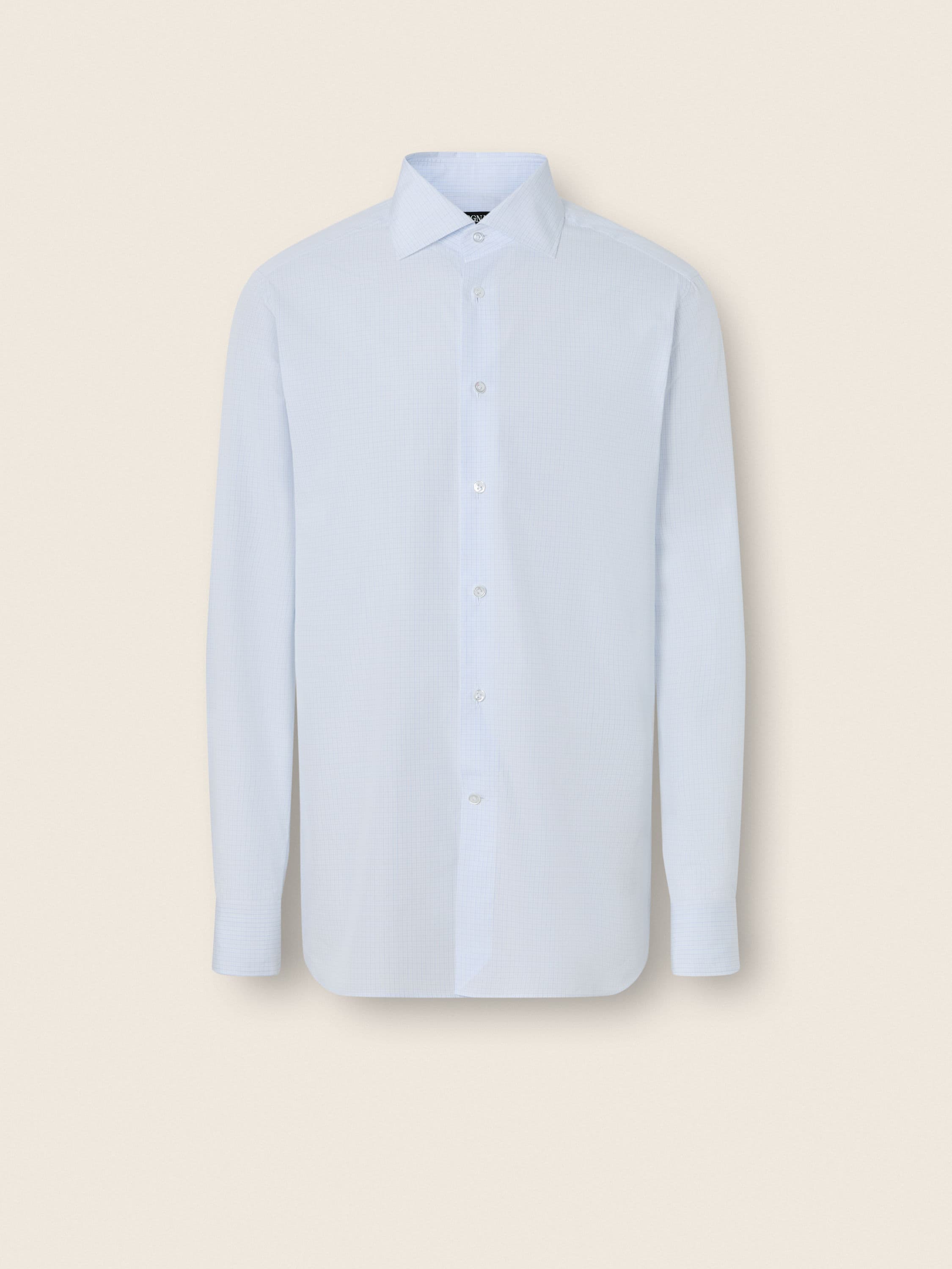 Light Blue and White Checked Cotton Shirt Main product photo