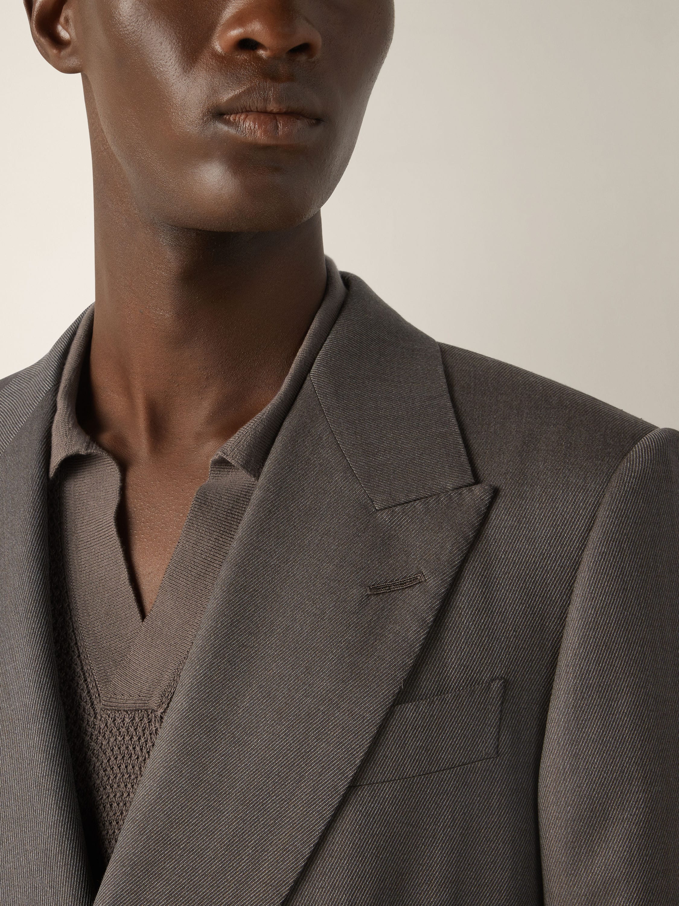 Dark Taupe 15milmil15 Wool and Silk Jacket Product detail photo #2