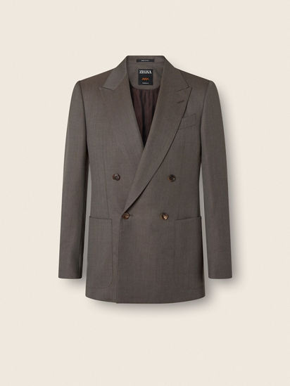 Dark Taupe 15milmil15 Wool and Silk Jacket SS26 38091893 | Zegna US
