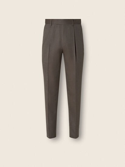 Dark Taupe 15milmil15 Wool and Silk Pants SS26 37113878 | Zegna US