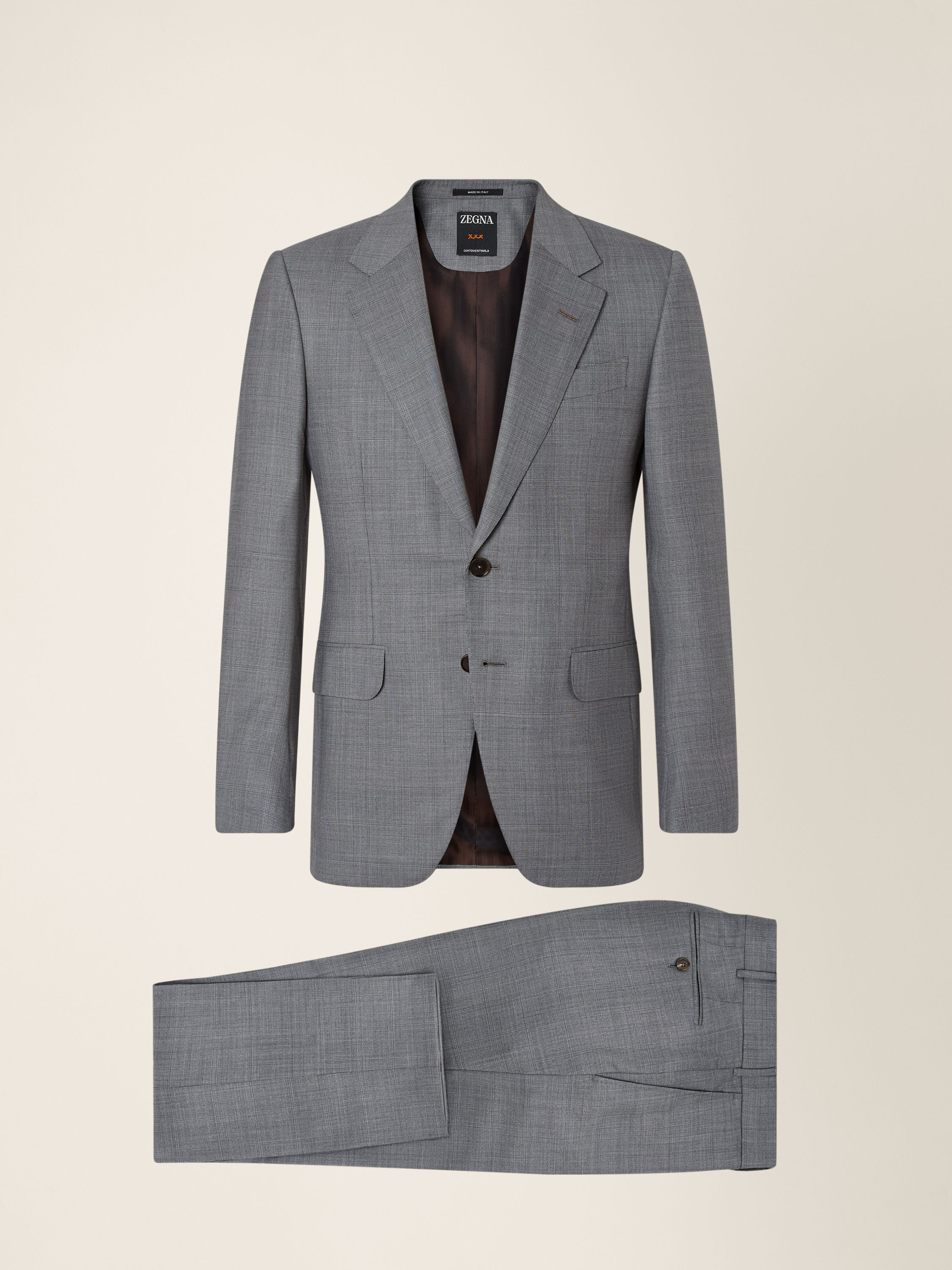 Grey Centoventimila Wool Suit SS26 37099317 | Zegna US