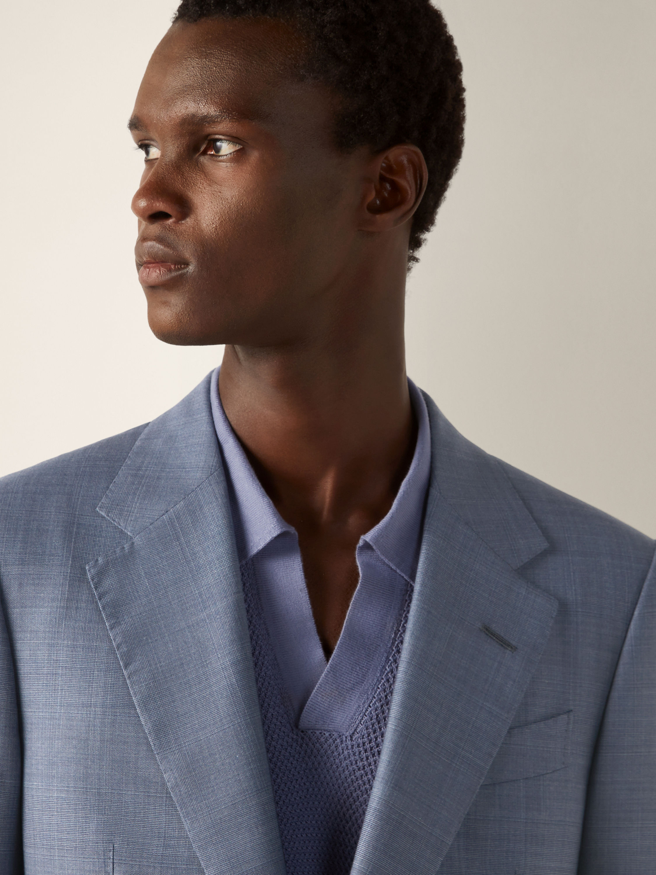 Abito in Lana Centoventimila Celeste Foto #2 di dettaglio del prodotto