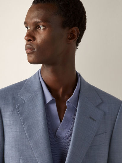 Light Blue Centoventimila Wool Suit SS26 37099306 | Zegna US