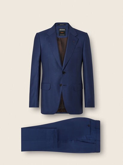 Ink Blue Centoventimila Wool Suit SS26 37099352 | Zegna HK