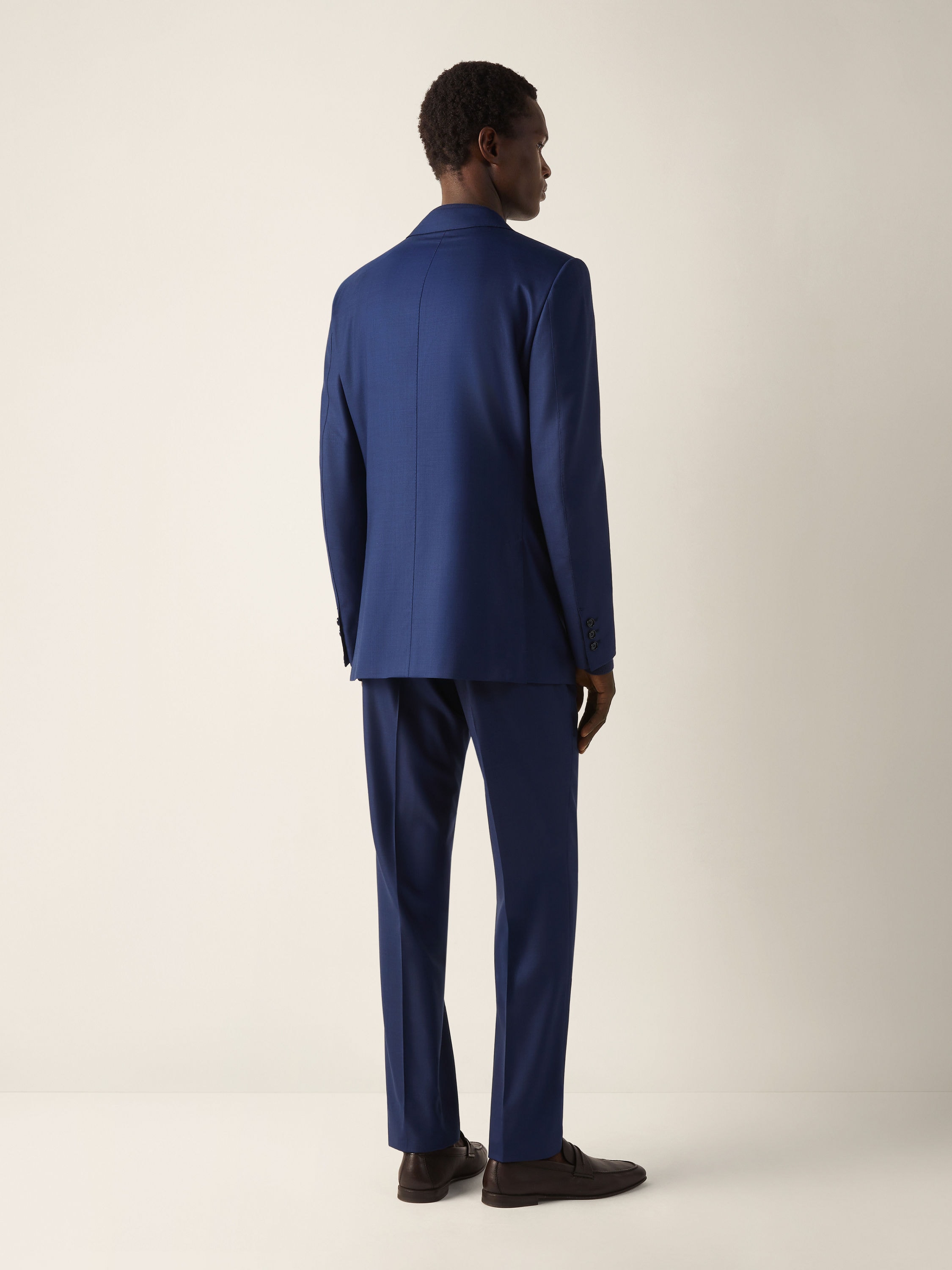 Anzug aus Centoventimila Wolle in Tintenblau Detailfoto #5 des Produkts