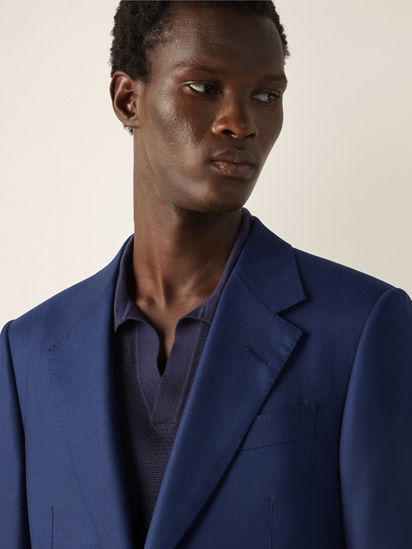 Ink Blue Centoventimila Wool Suit SS26 37099352 | Zegna HK