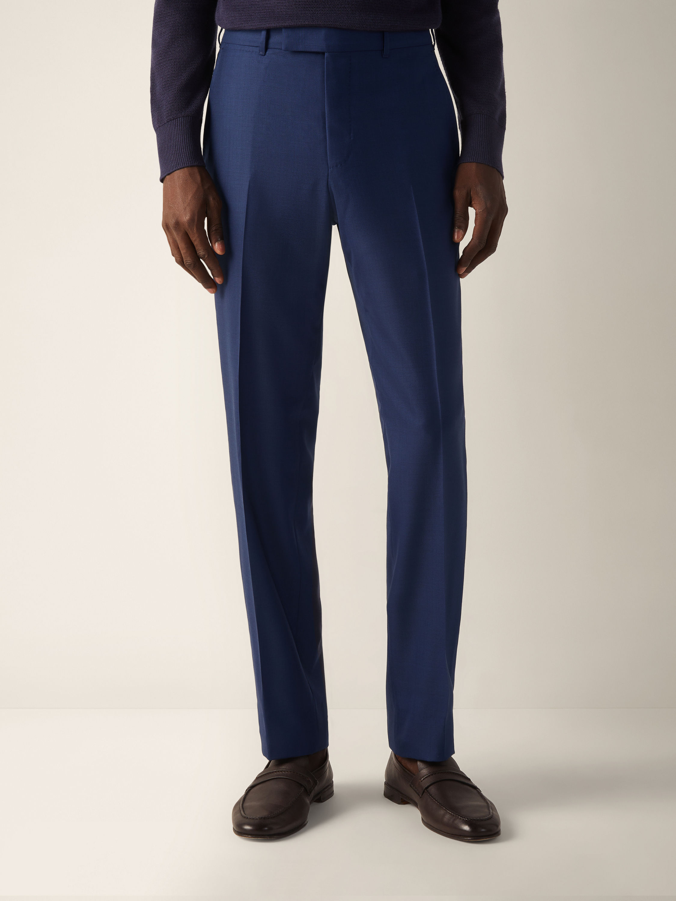 Anzug aus Centoventimila Wolle in Tintenblau Detailfoto #3 des Produkts