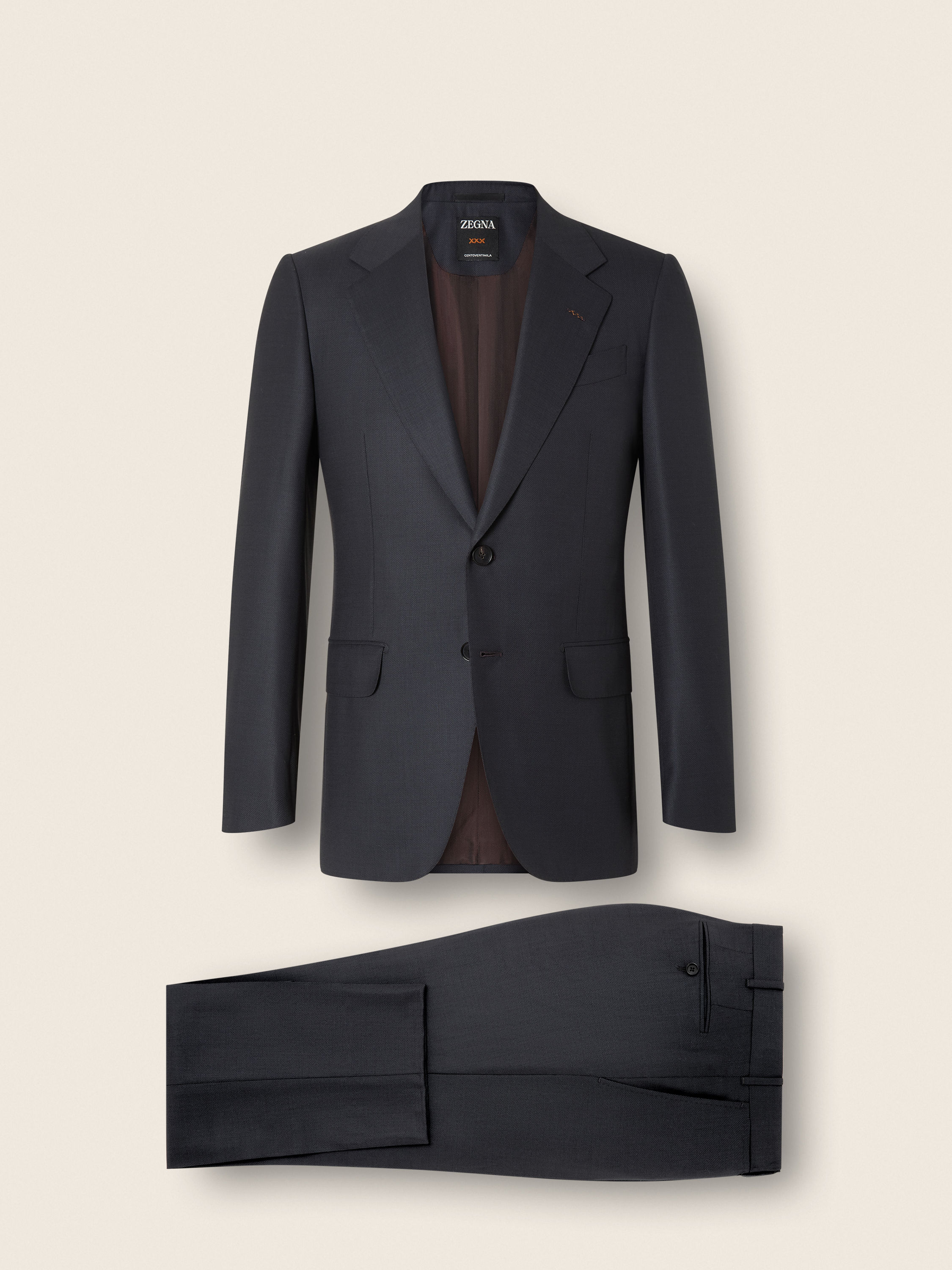 Dark Grey Centoventimila Wool Suit Main product photo