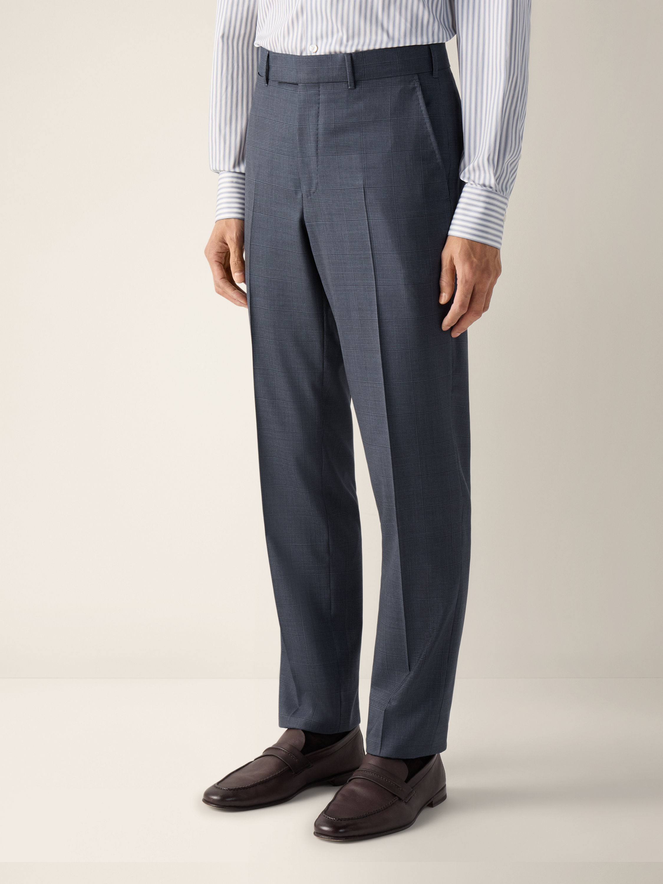 Dark Avio Blue Centoventimila Wool Suit Product detail photo #3