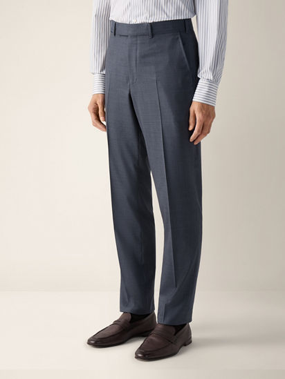 Dark Avio Blue Centoventimila Wool Suit SS26 37099377 | Zegna US