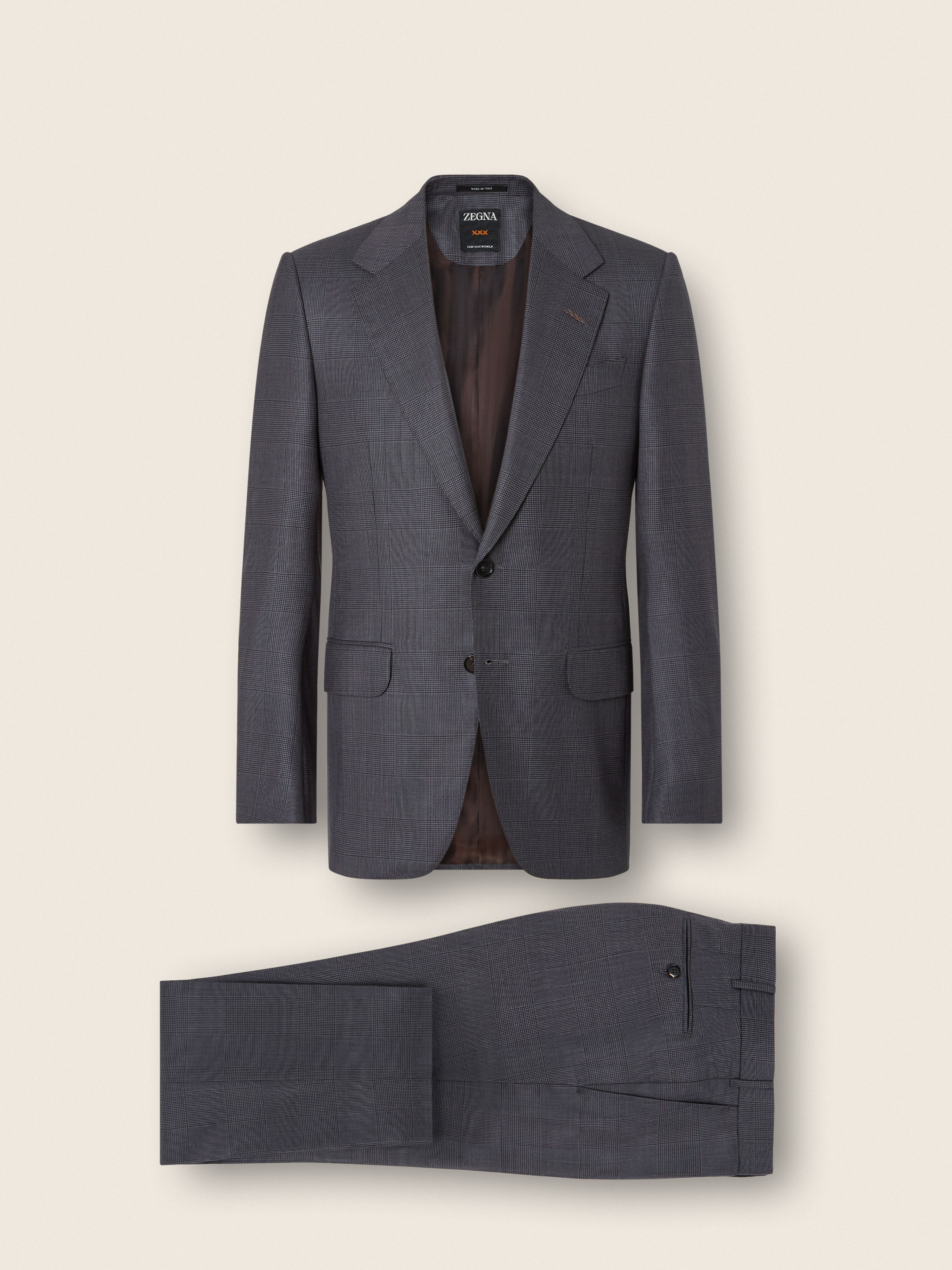 Dark Grey Centoventimila Wool Suit Product detail photo #1