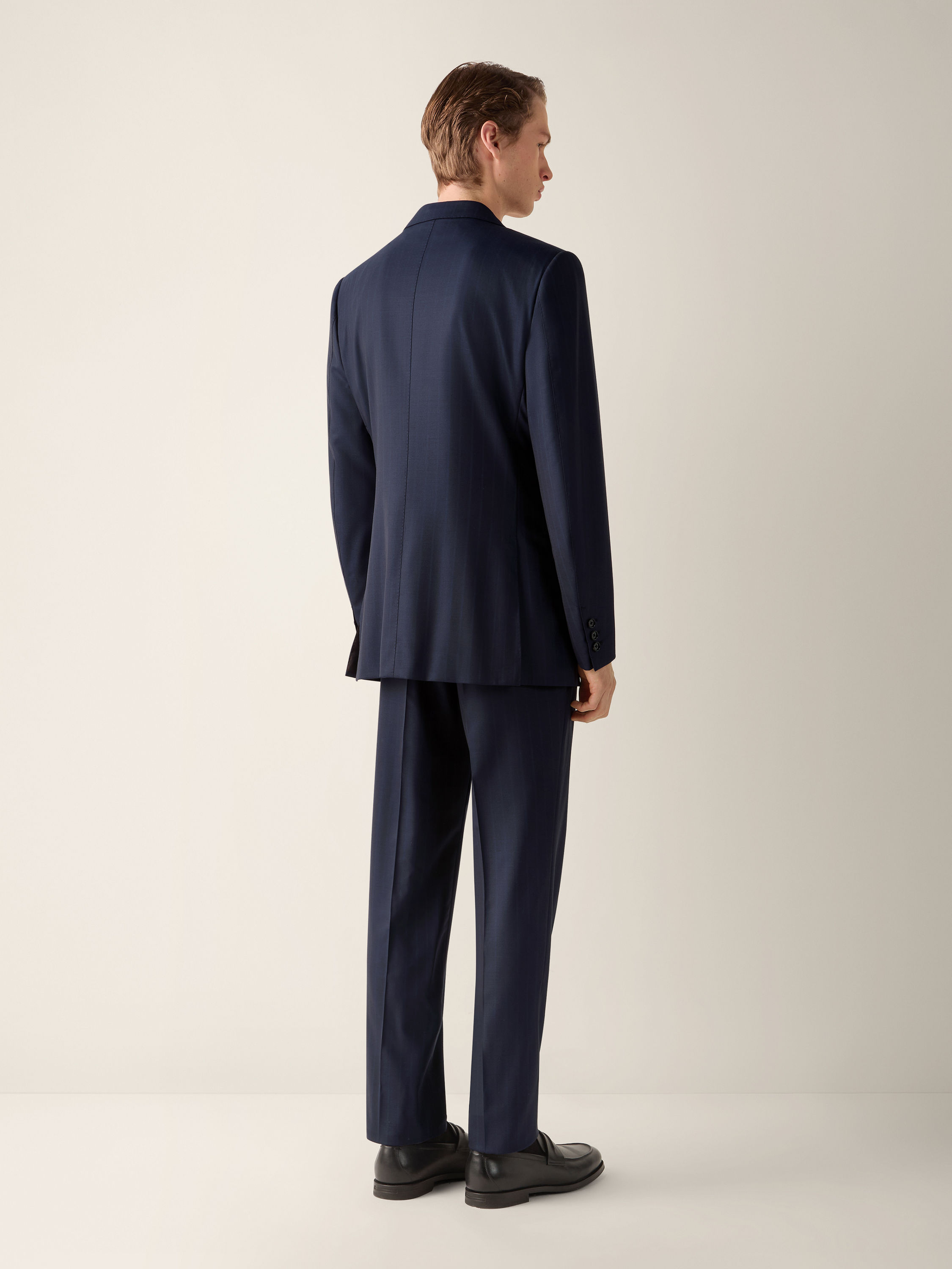 Navy Blue Centoventimila Wool Suit Product detail photo #5