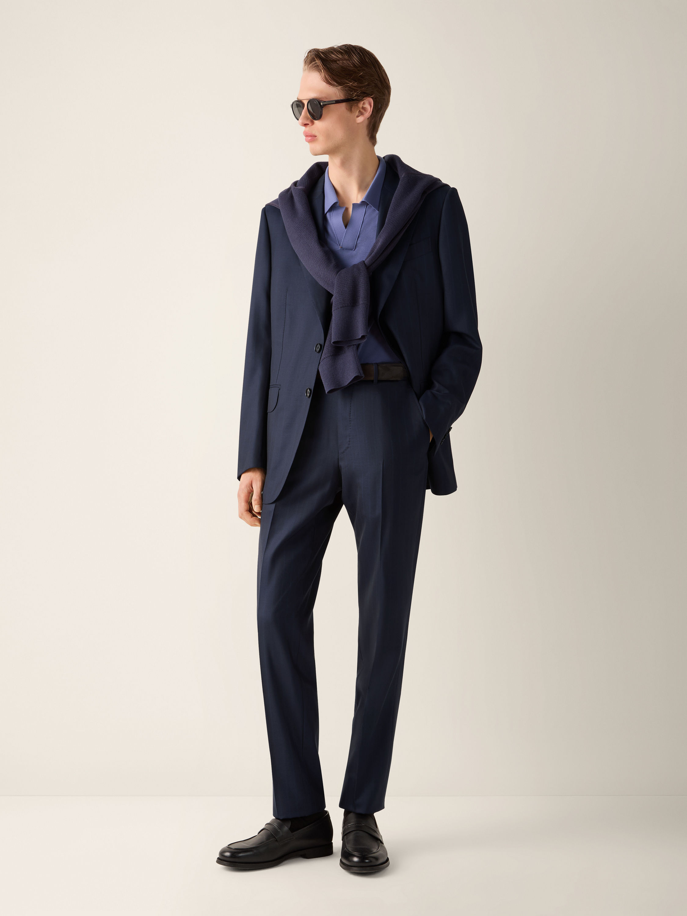 Navy Blue Centoventimila Wool Suit Main product photo