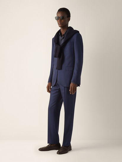 SHIPS Ermenegildo Zegna トロピカルウール スーツ 濃紺 Dark Blue Oasi Cashmere Suit SS26 37099765 | Zegna US