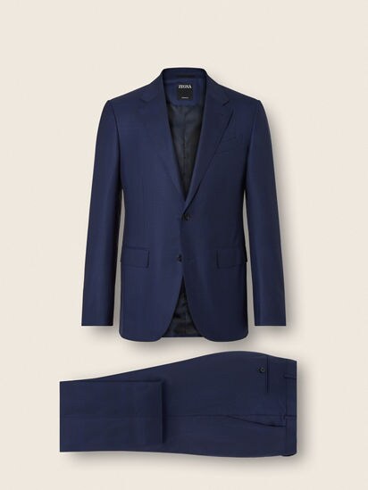 Madison blue スーツ　wool Dark Blue 15milmil15 Wool Suit SS26 37099780 | Zegna MX